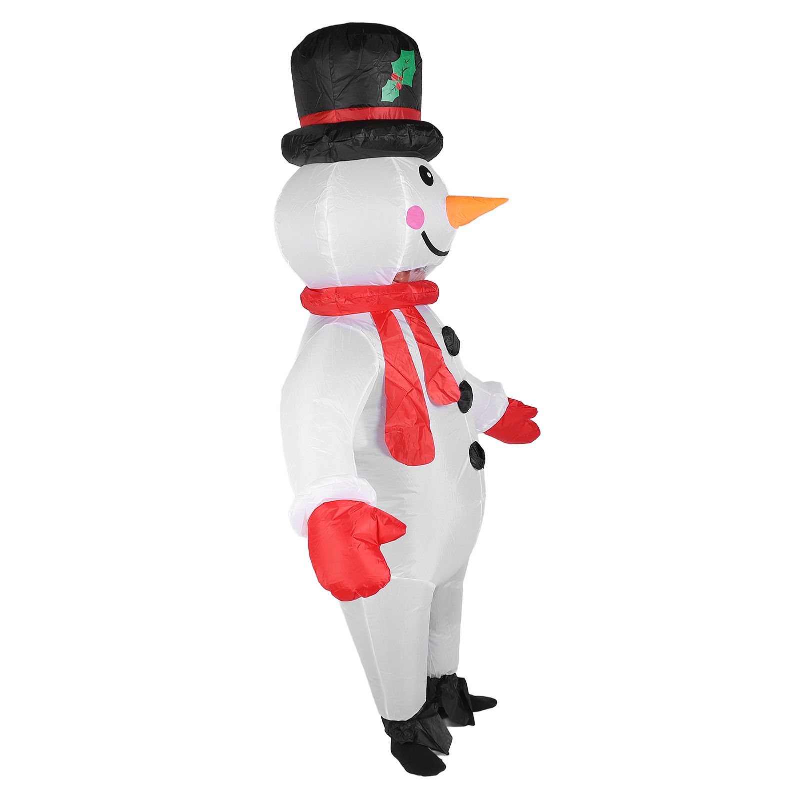 5.9ft Snowman Inflatable Costume Water Resistant Funny Snowman Blow Up Suit view 12