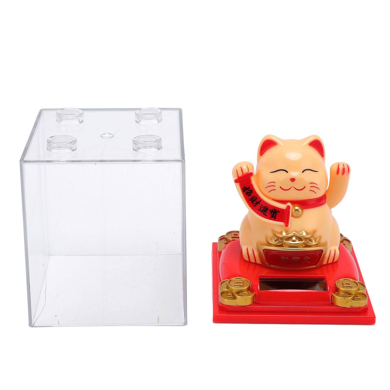Solar Powered Waving Cat Good Luck Fortune Ornament Lucky Welcoming Decor with view 7