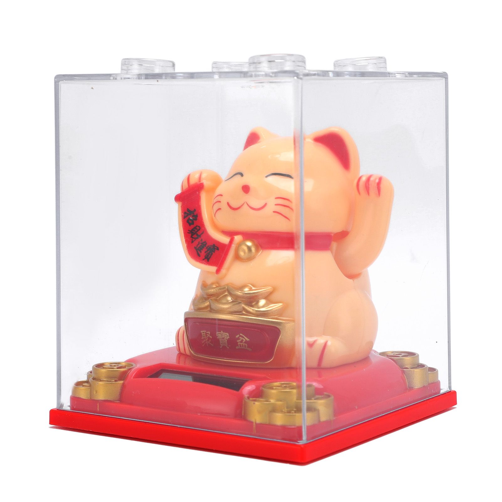 Solar Powered Waving Cat Good Luck Fortune Ornament Lucky Welcoming Decor with view 8