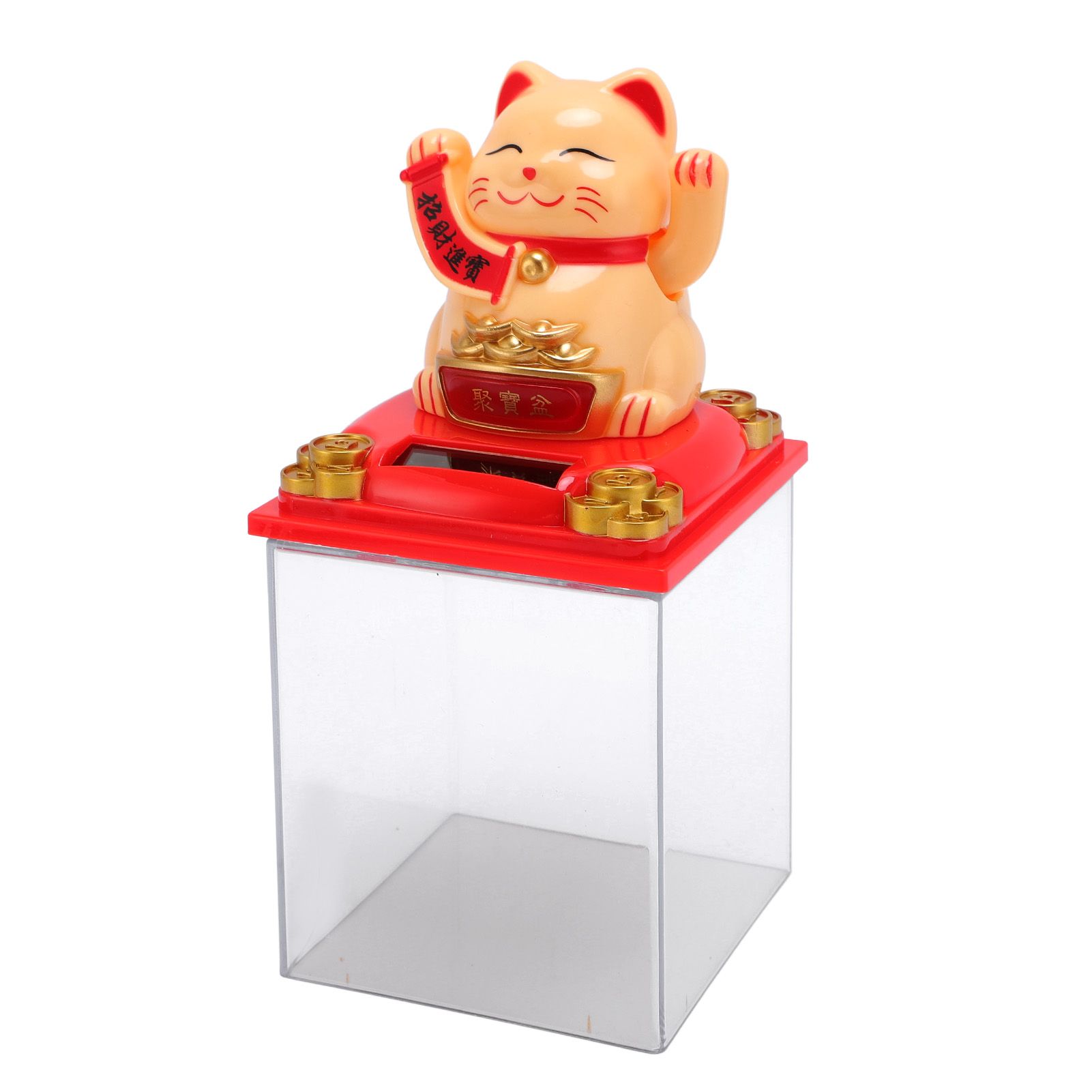 Solar Powered Waving Cat Good Luck Fortune Ornament Lucky Welcoming Decor with view 9
