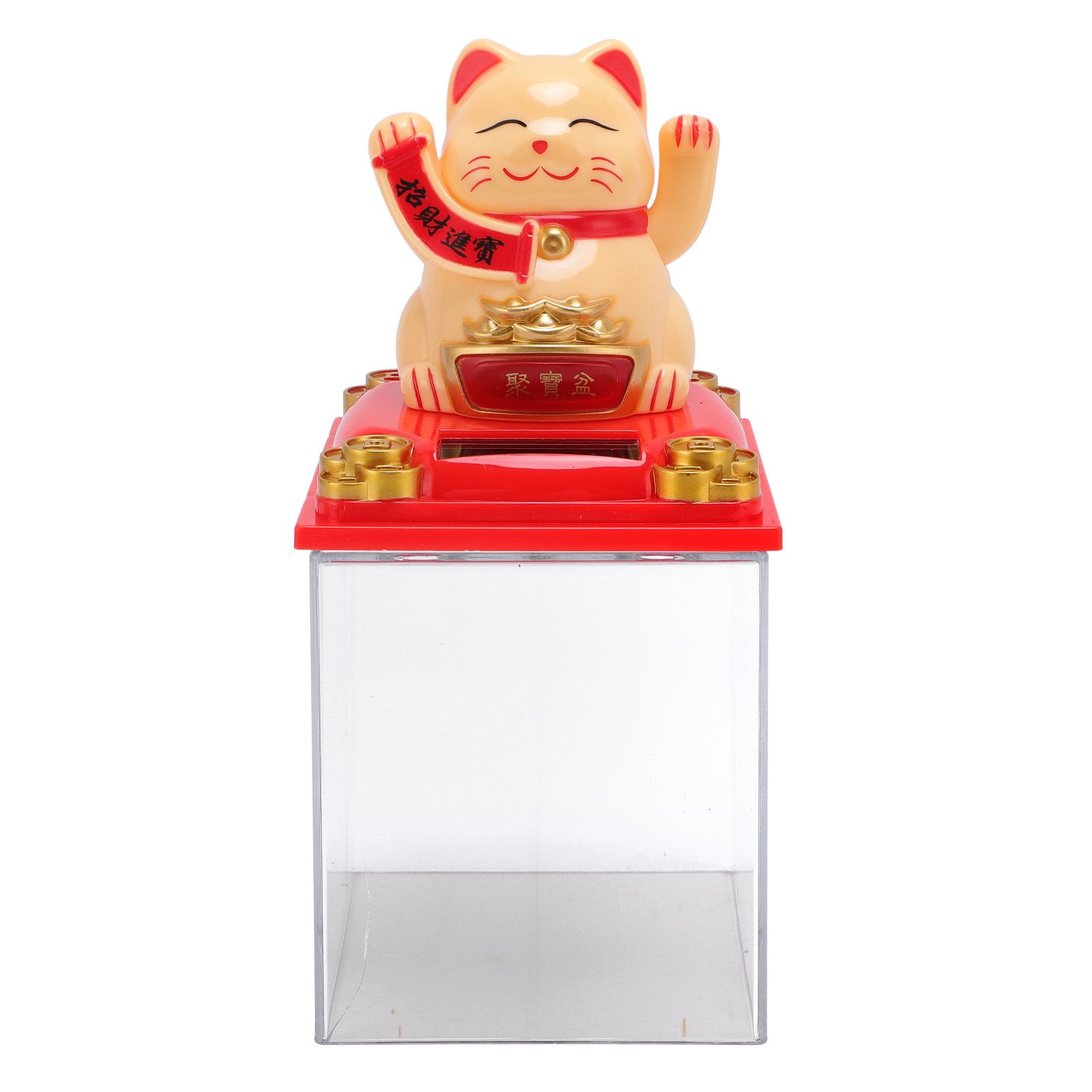 Solar Powered Waving Cat Good Luck Fortune Ornament Lucky Welcoming Decor with view 11