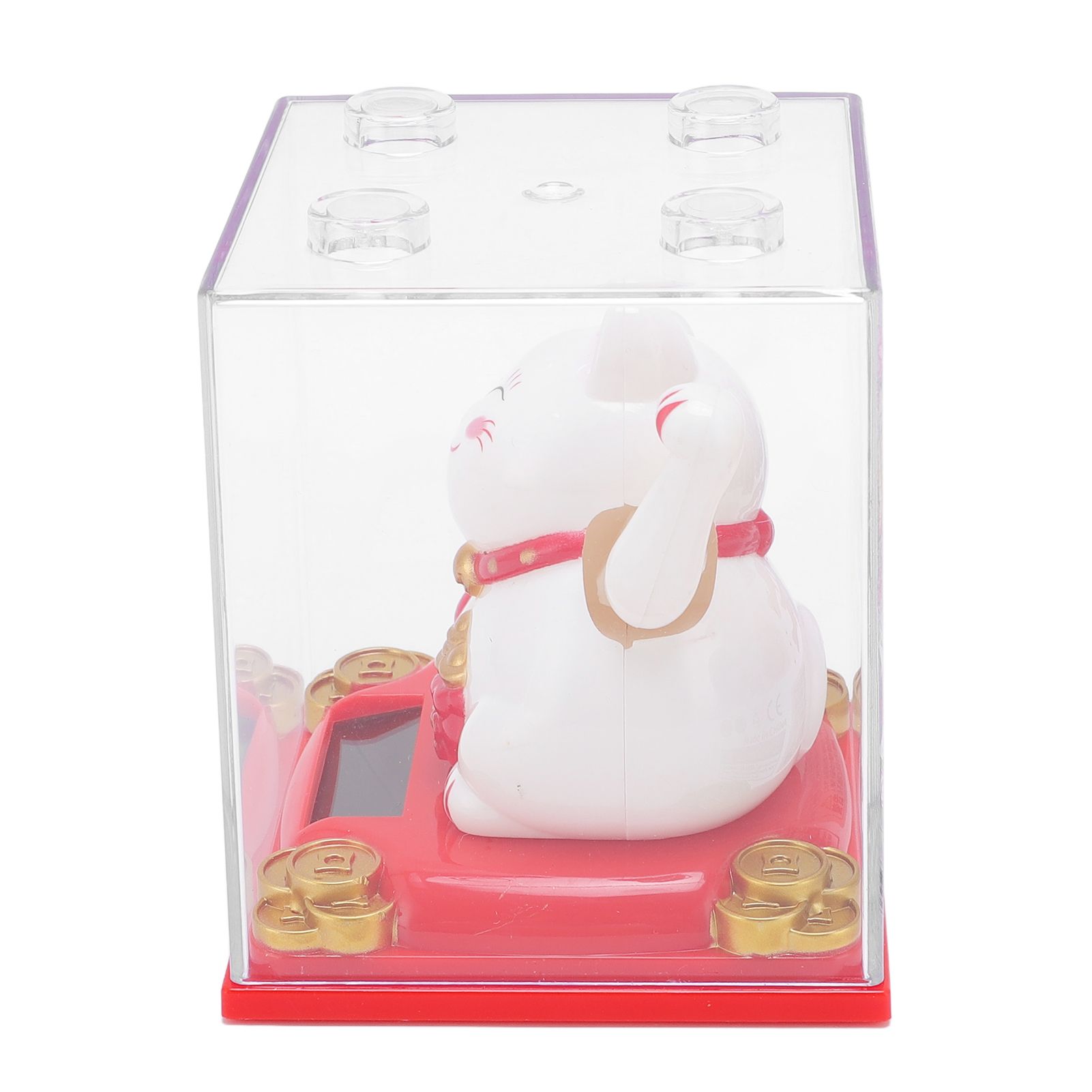 Solar Lucky Cat Statue Light Sensing Waving Arm Fortune Cat Ornament for Desk view 8