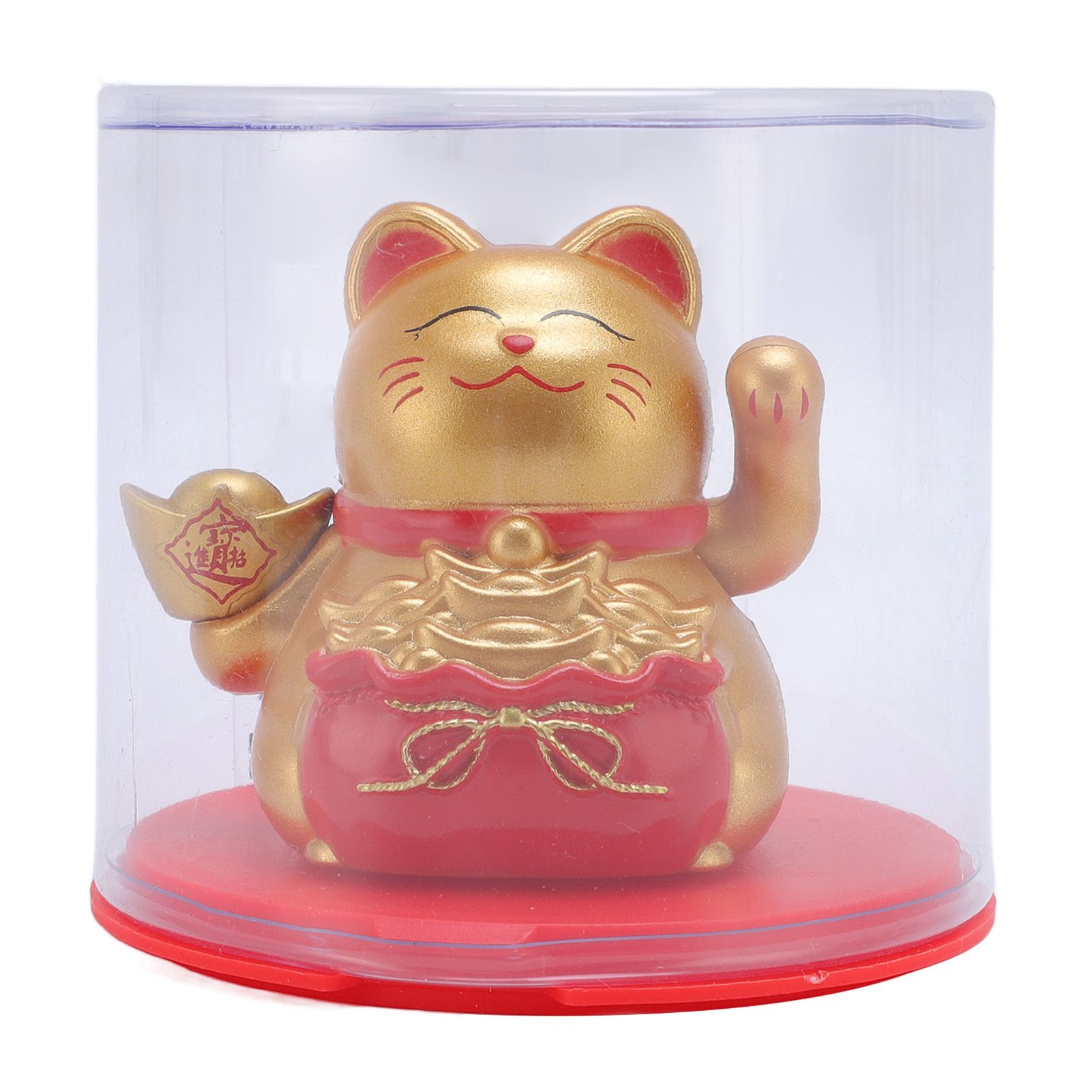 Feng Shui Lucky Cat Solar Powered Waving Maneki Neko Decoration Lucky Cat view 3