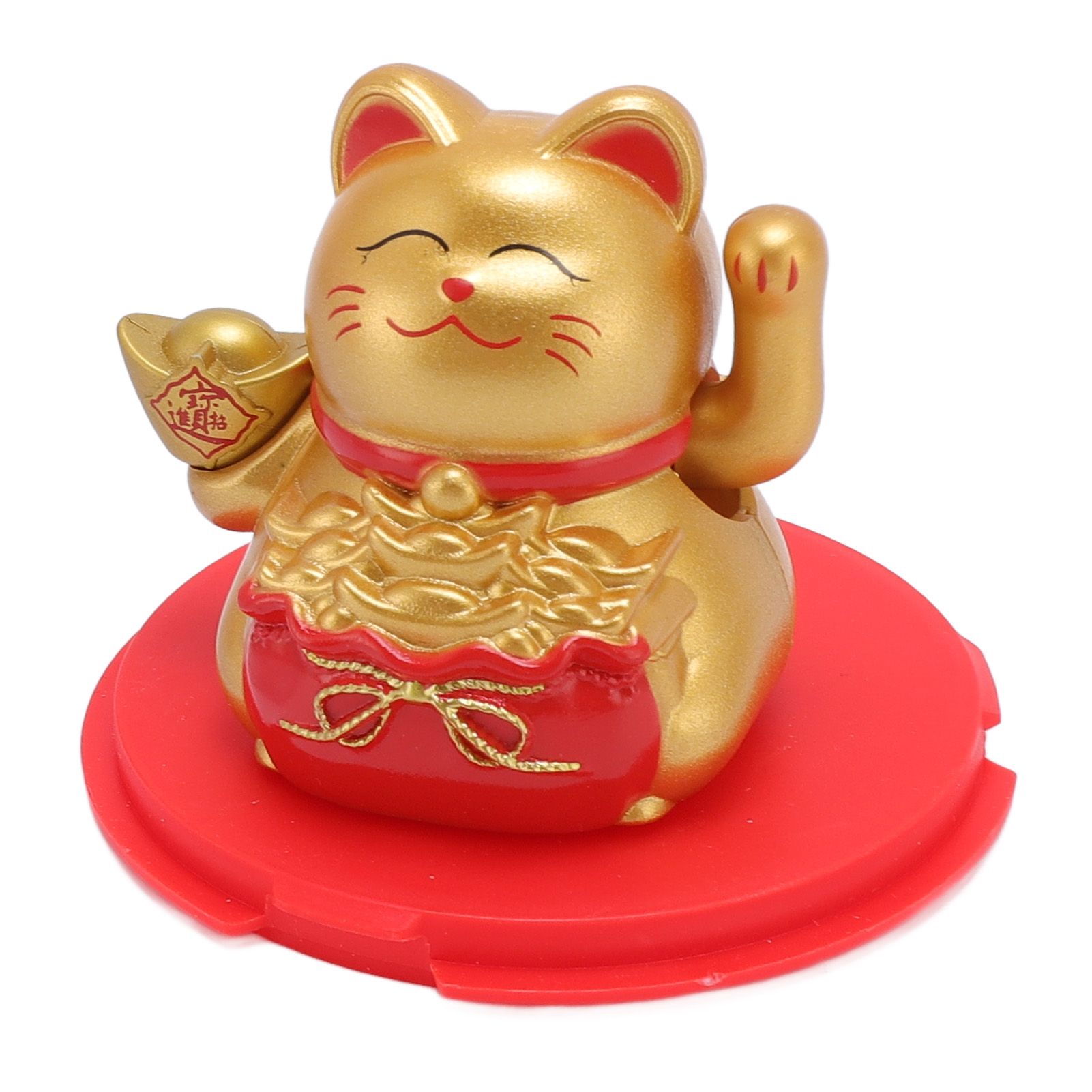 Feng Shui Lucky Cat Solar Powered Waving Maneki Neko Decoration Lucky Cat view 8