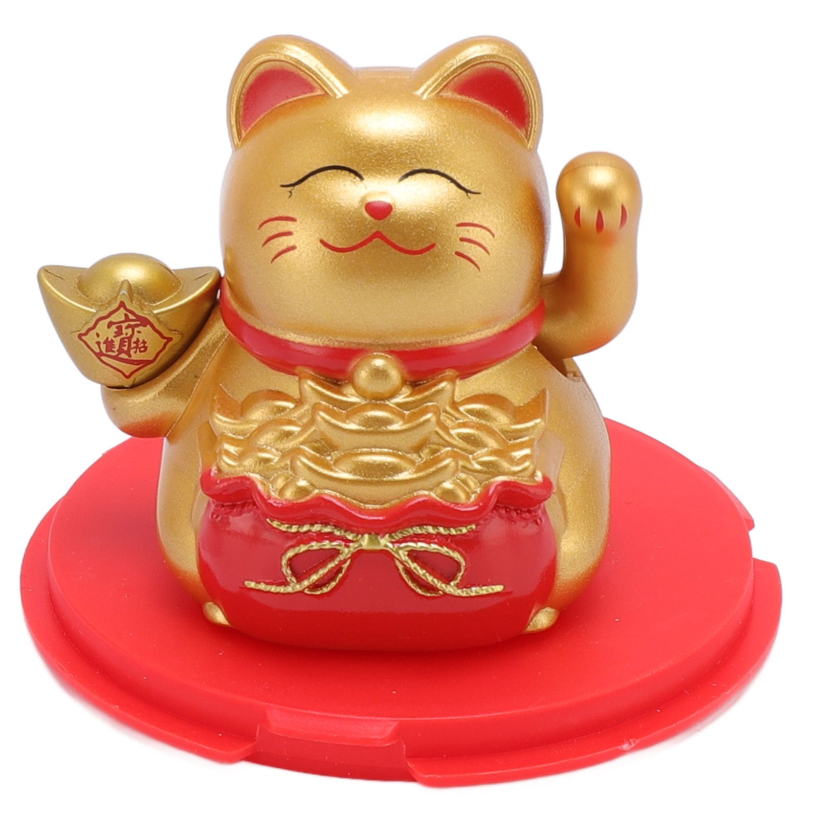 Feng Shui Lucky Cat Solar Powered Waving Maneki Neko Decoration Lucky Cat view 9