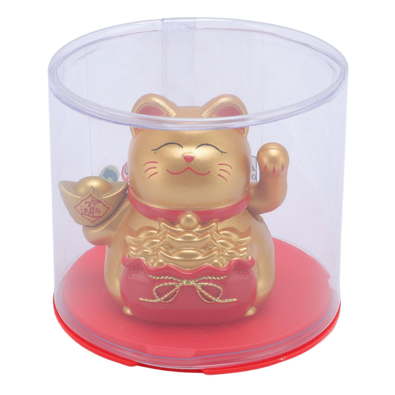 Feng Shui Lucky Cat Solar Powered Waving Maneki Neko Decoration Lucky Cat view 12