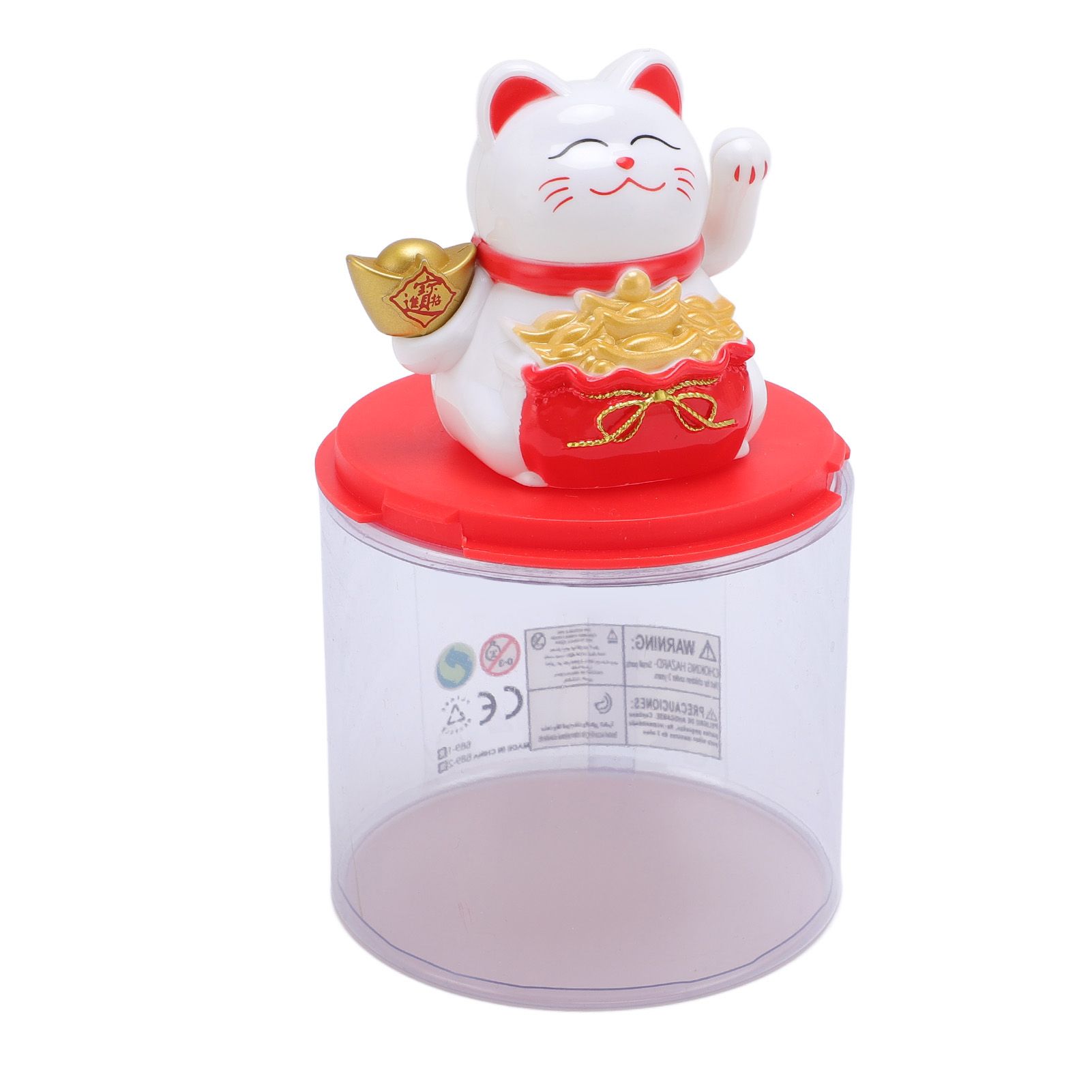 Feng Shui Lucky Cat Solar Powered Waving Maneki Neko Decoration Lucky Cat view 4
