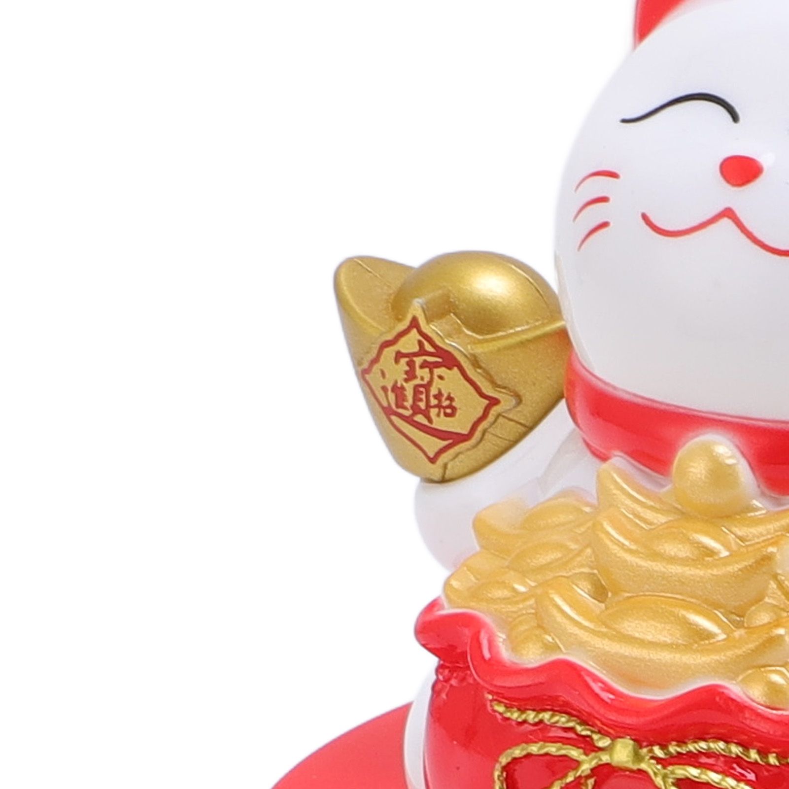 Feng Shui Lucky Cat Solar Powered Waving Maneki Neko Decoration Lucky Cat view 7