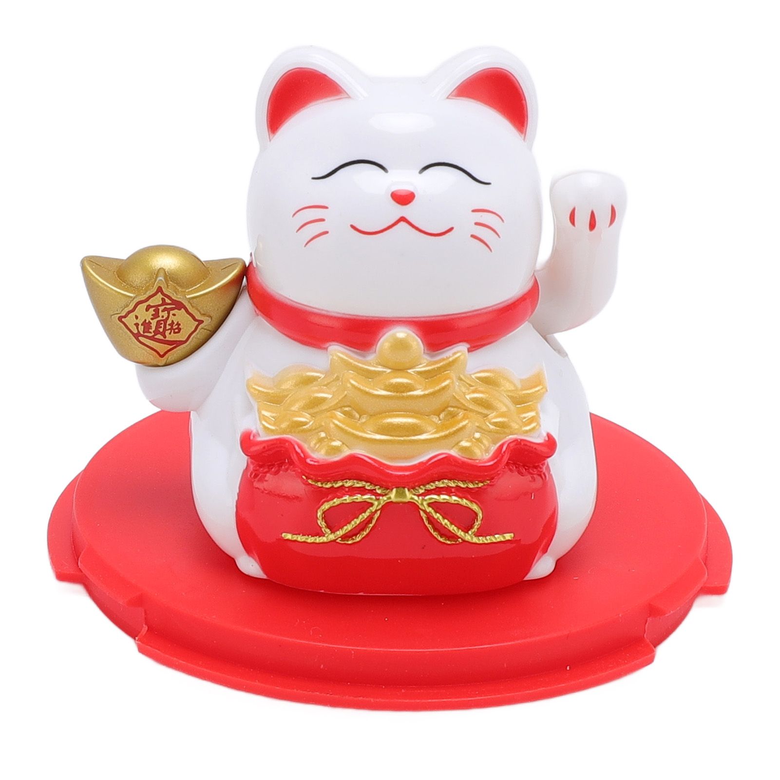 Feng Shui Lucky Cat Solar Powered Waving Maneki Neko Decoration Lucky Cat view 10