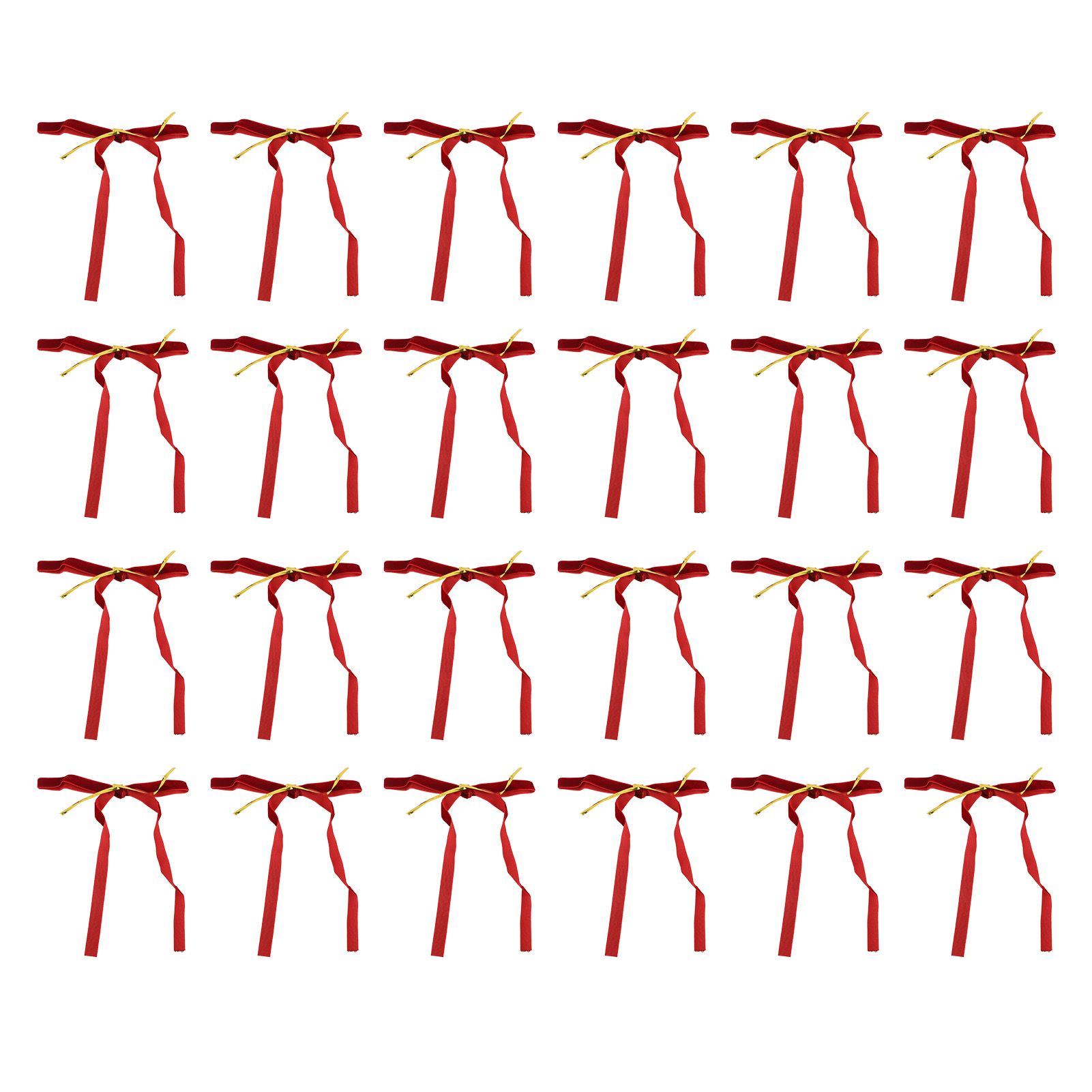 24pcs Velvet Bows Decorative Xmas Wreath Ribbon Bows for Xmas Garland Wedding view 3