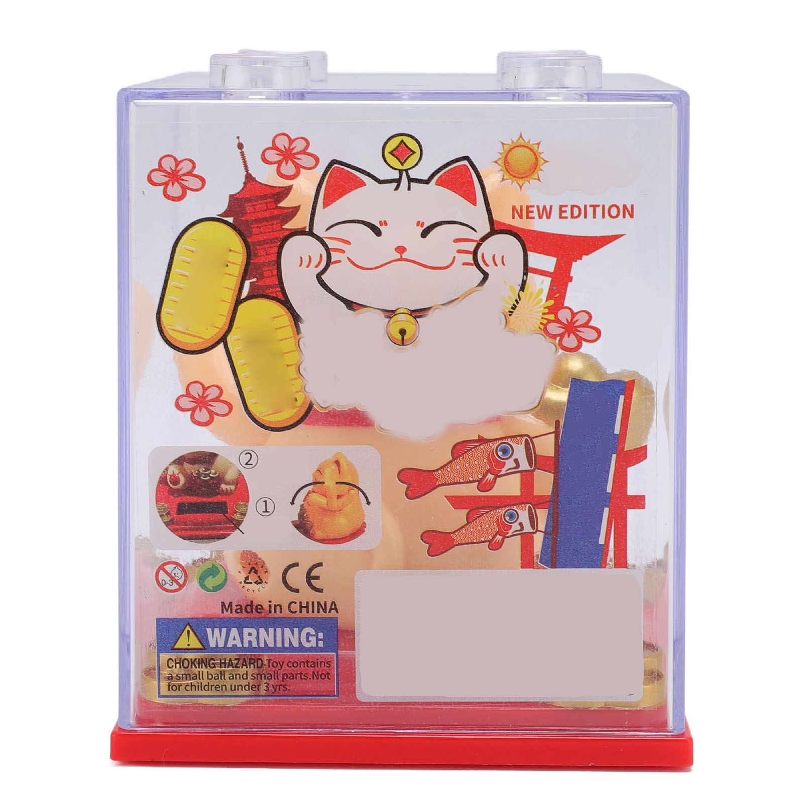 Solar Waving Cat Light Sensing Automatic Waving Arm Lucky Cat Statue for view 2