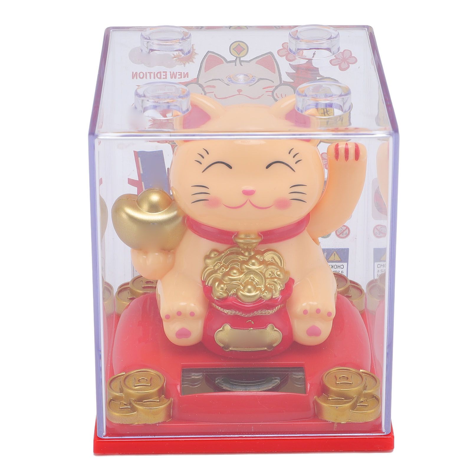 Solar Waving Cat Light Sensing Automatic Waving Arm Lucky Cat Statue for view 10