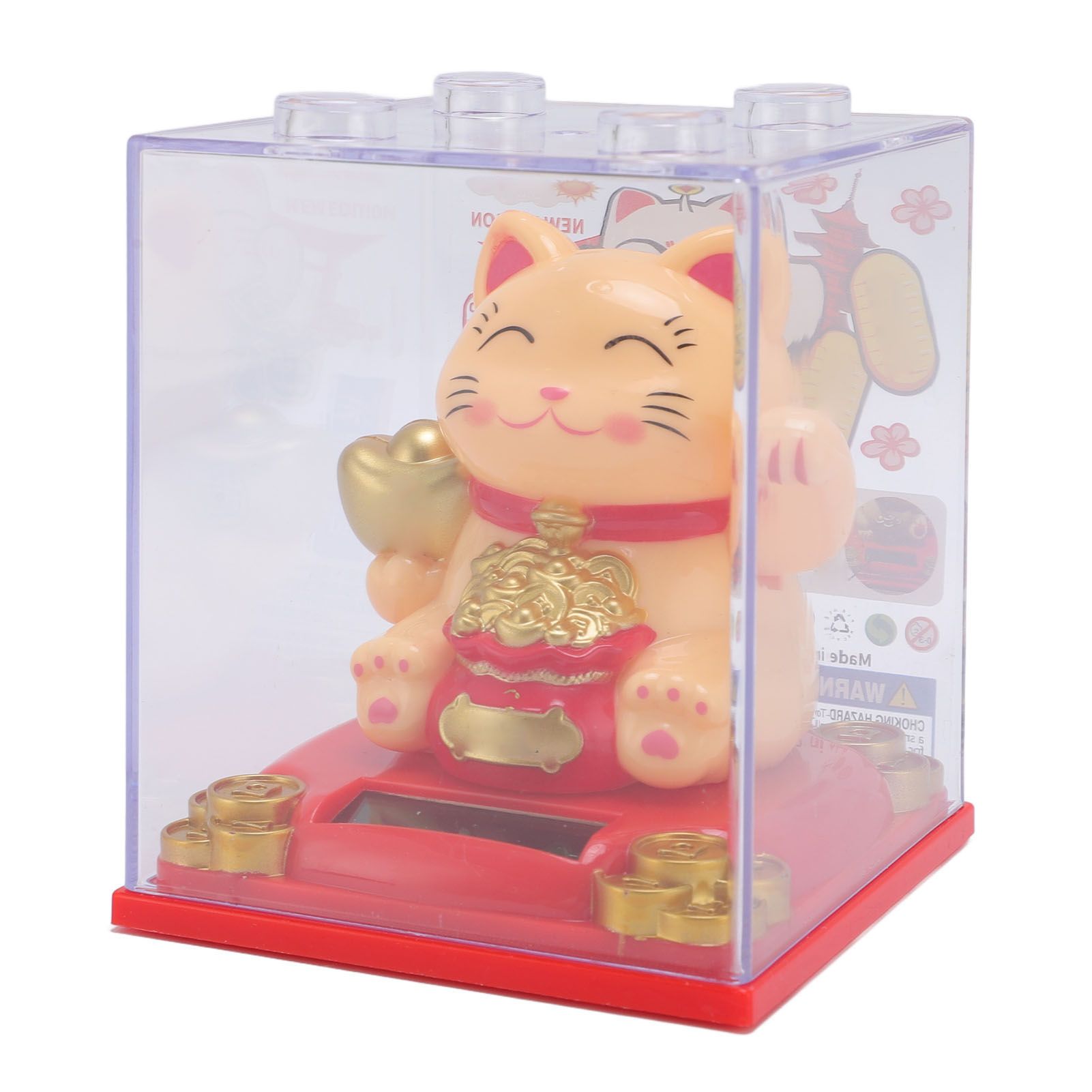 Solar Waving Cat Light Sensing Automatic Waving Arm Lucky Cat Statue for view 11