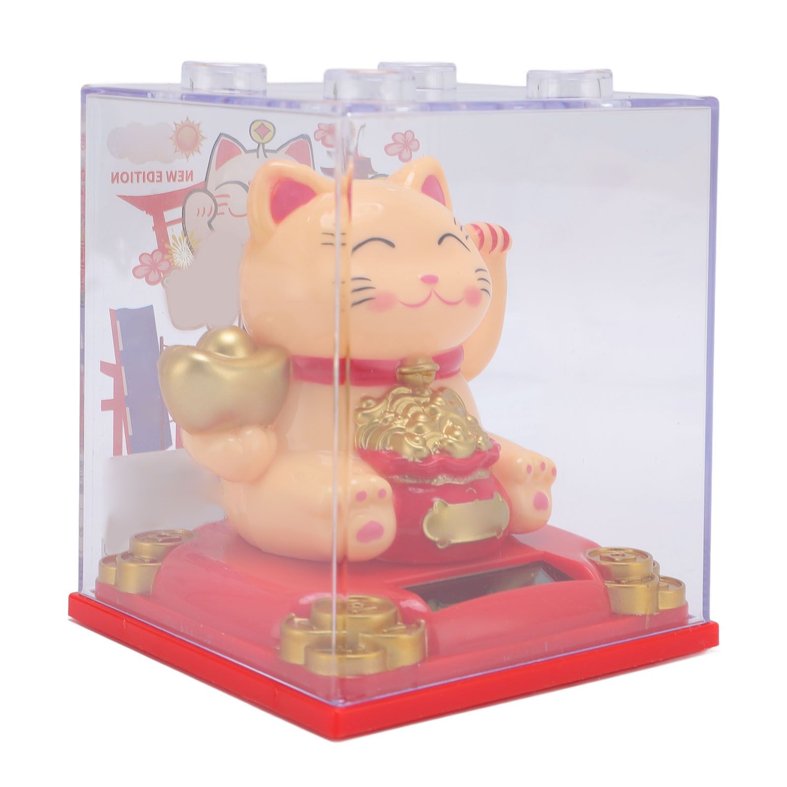Solar Waving Cat Light Sensing Automatic Waving Arm Lucky Cat Statue for view 12