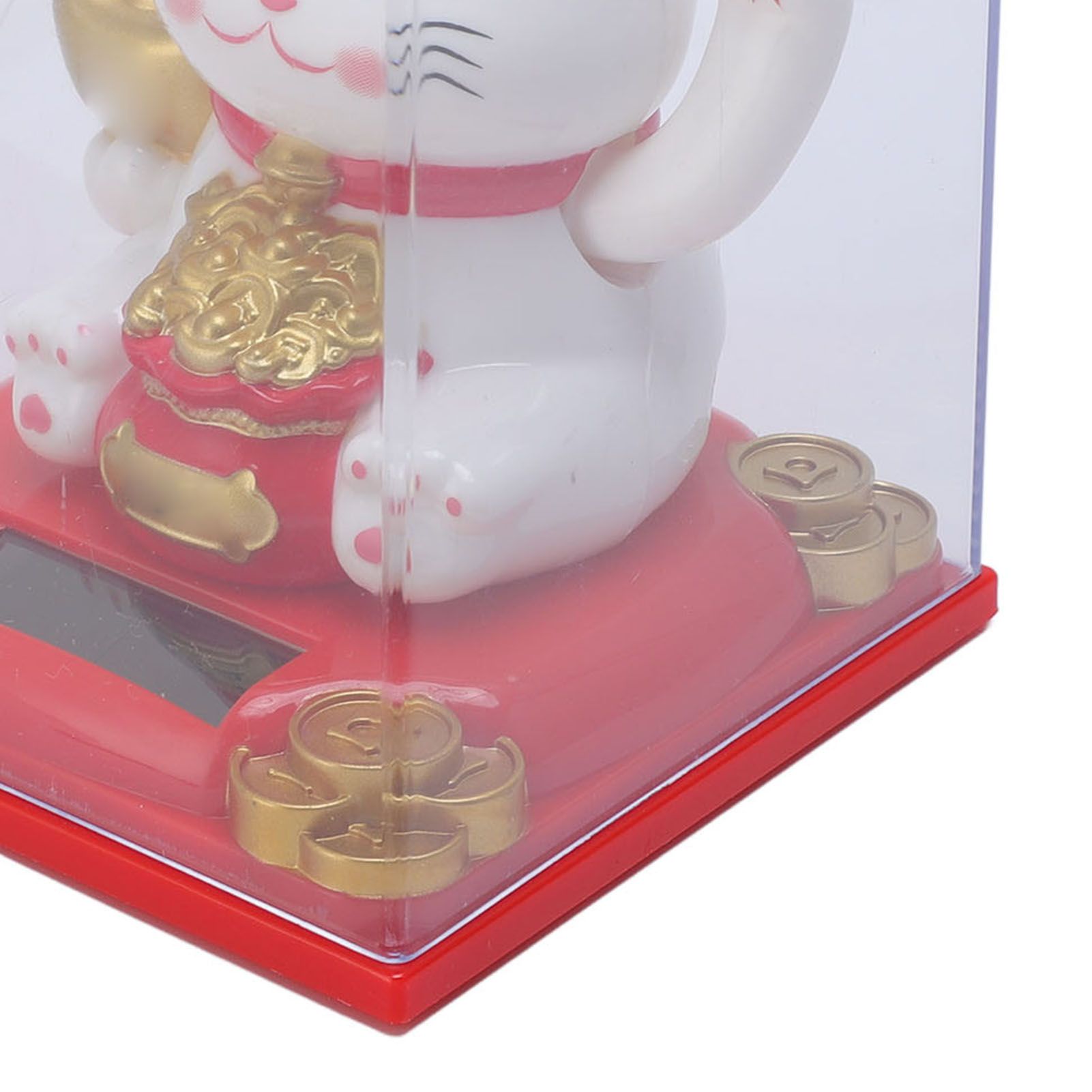 Solar Waving Cat Light Sensing Automatic Waving Arm Lucky Cat Statue for view 5