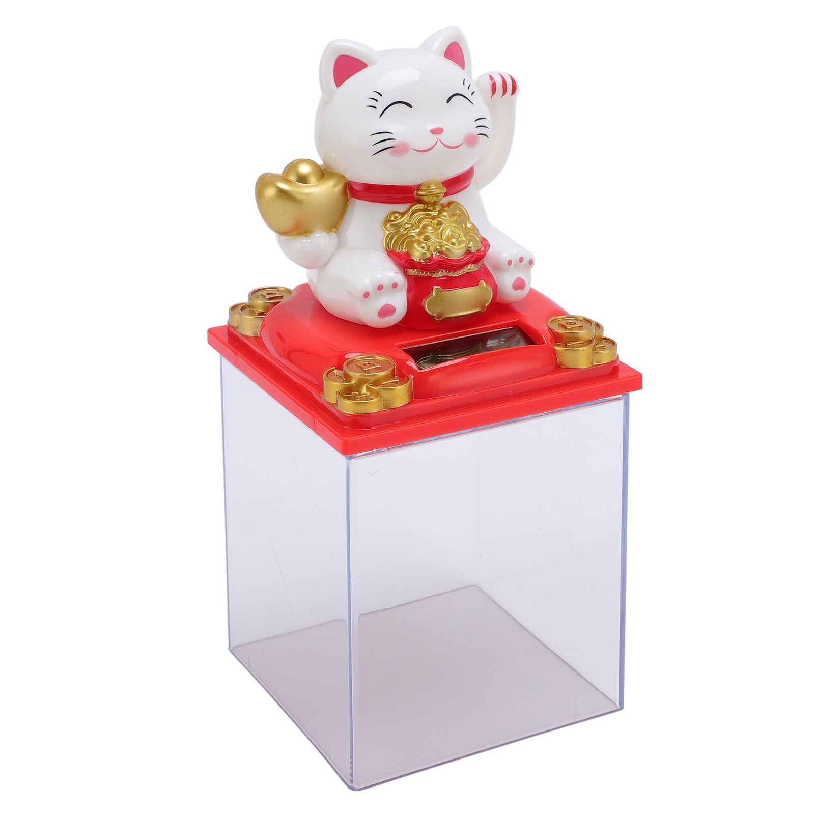 Solar Waving Cat Light Sensing Automatic Waving Arm Lucky Cat Statue for view 11