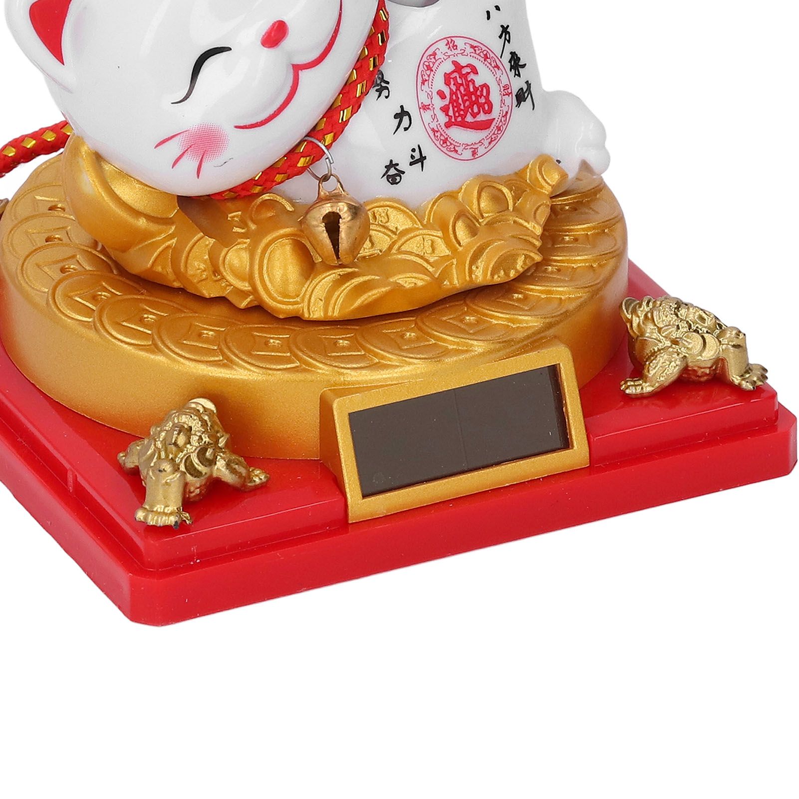 Lying Waving Fortune Cat Solar Powered Wealth Welcoming Lucky Cat Decoration view 2