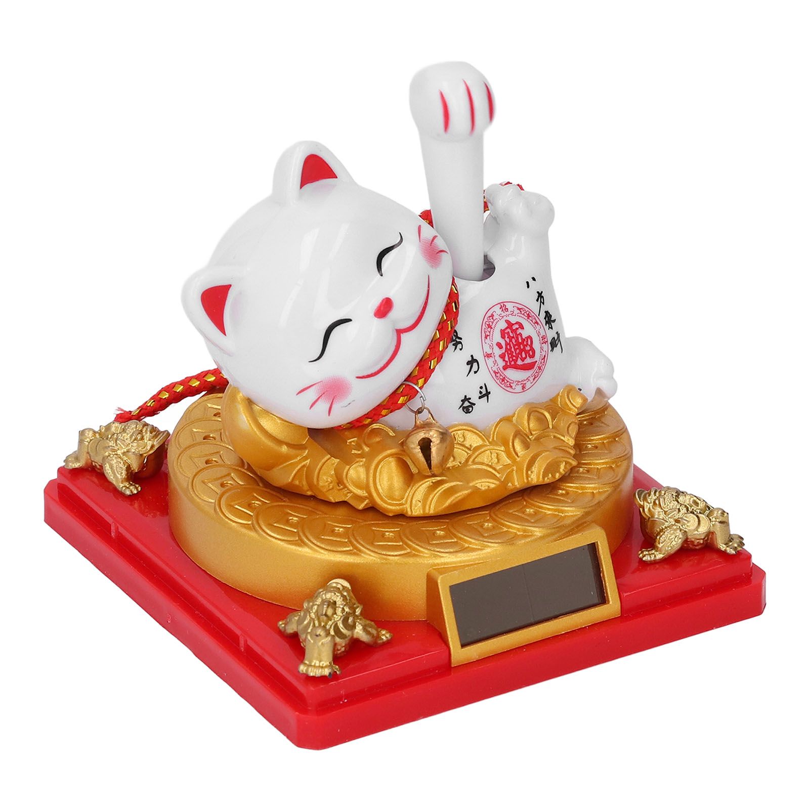Lying Waving Fortune Cat Solar Powered Wealth Welcoming Lucky Cat Decoration view 4