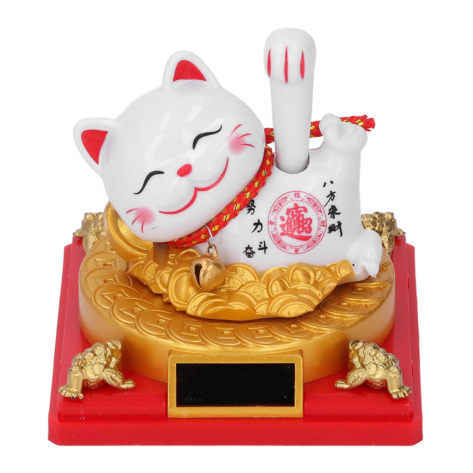 Lying Waving Fortune Cat Solar Powered Wealth Welcoming Lucky Cat Decoration view 5
