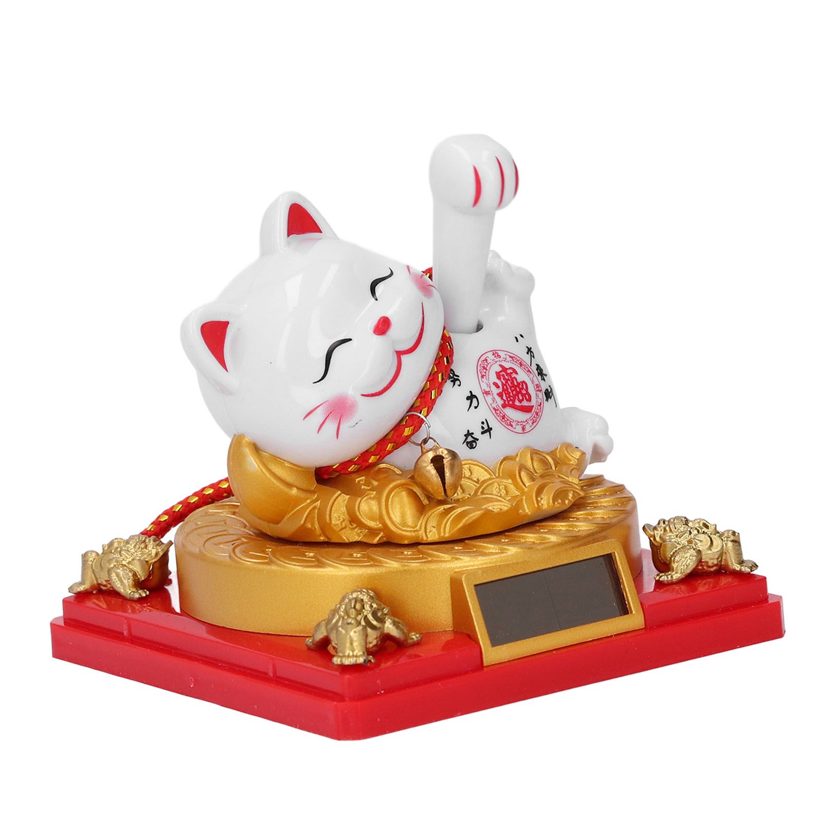 Lying Waving Fortune Cat Solar Powered Wealth Welcoming Lucky Cat Decoration view 7