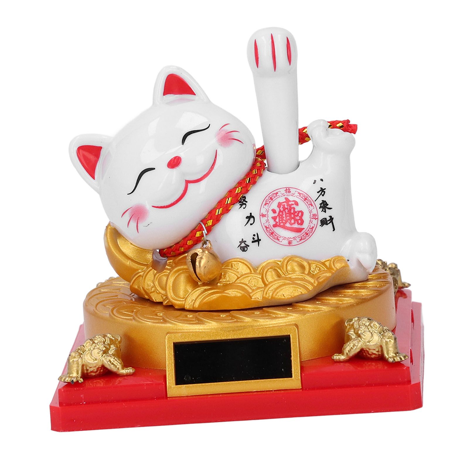 Lying Waving Fortune Cat Solar Powered Wealth Welcoming Lucky Cat Decoration view 8