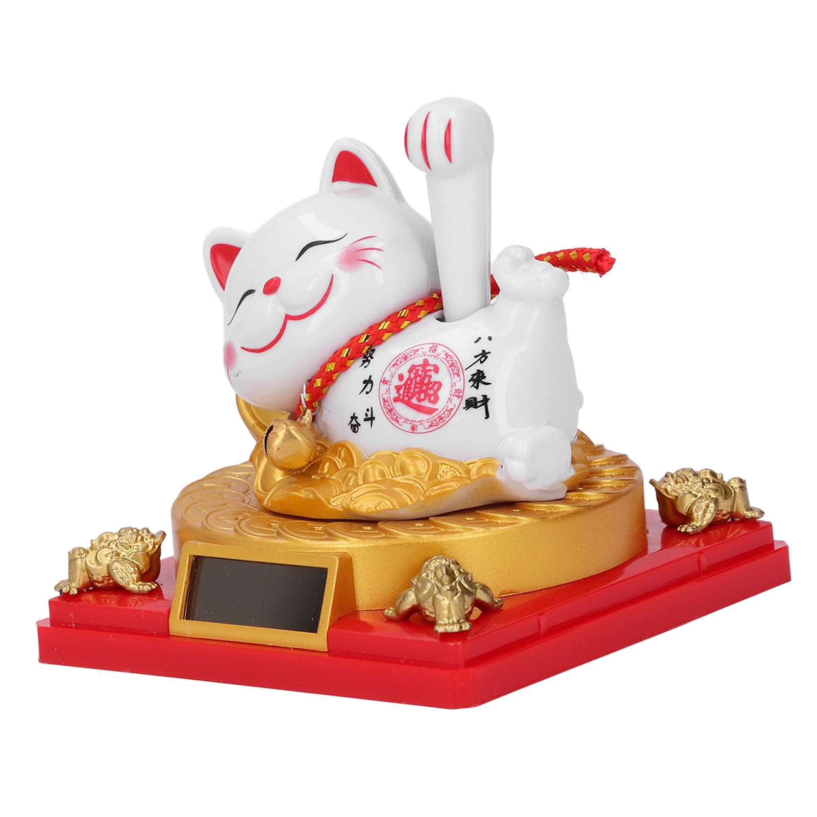Lying Waving Fortune Cat Solar Powered Wealth Welcoming Lucky Cat Decoration view 9