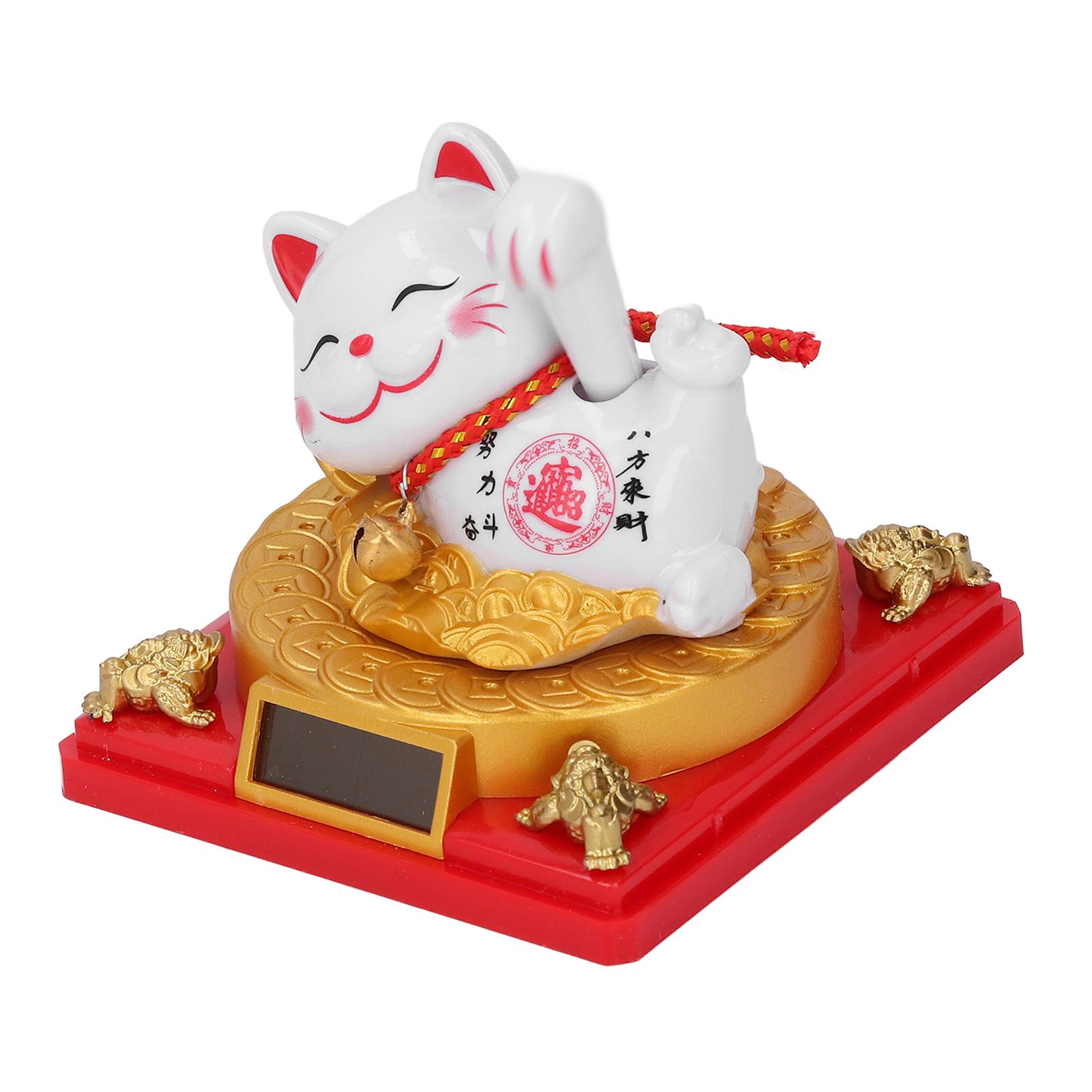 Lying Waving Fortune Cat Solar Powered Wealth Welcoming Lucky Cat Decoration view 10