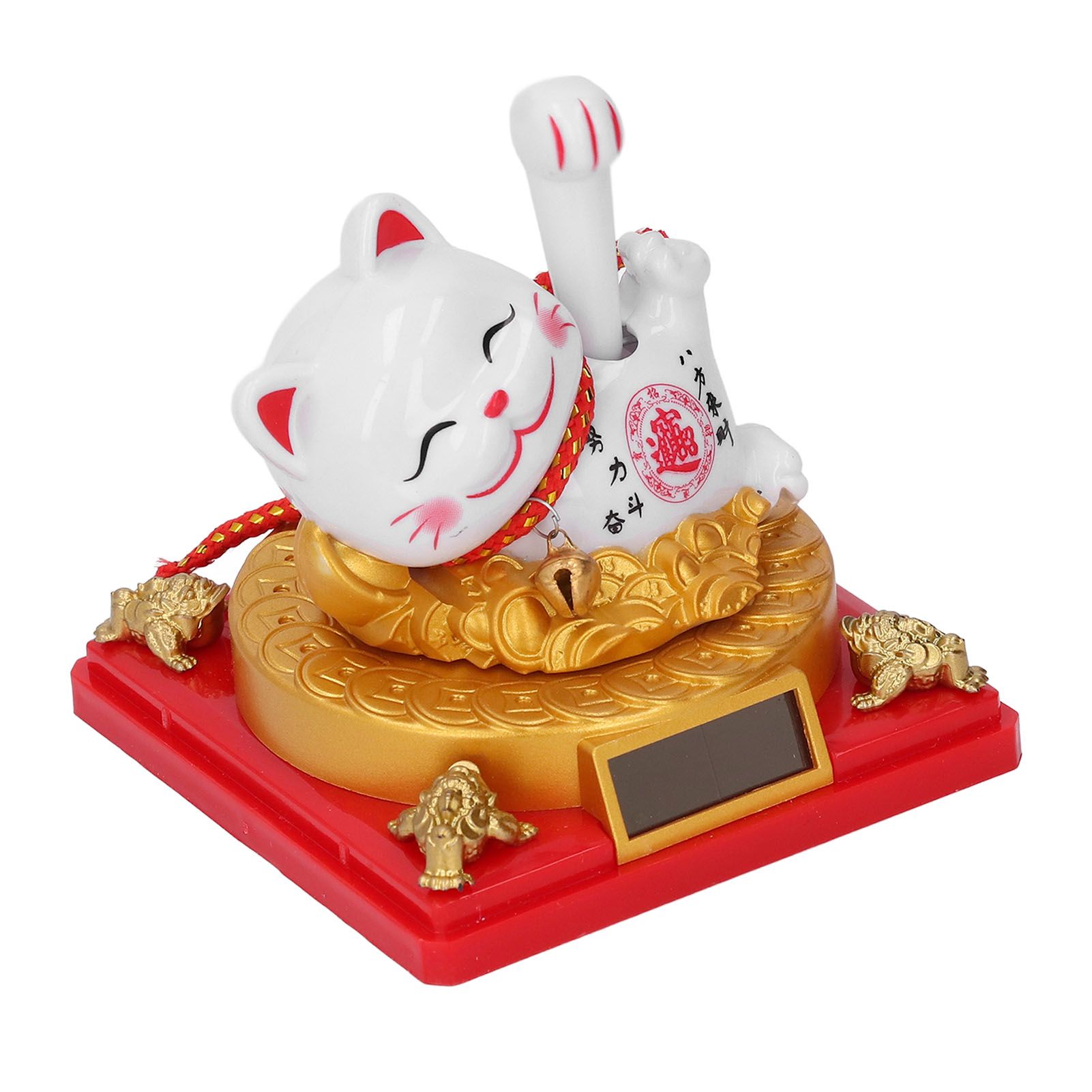 Lying Waving Fortune Cat Solar Powered Wealth Welcoming Lucky Cat Decoration view 11