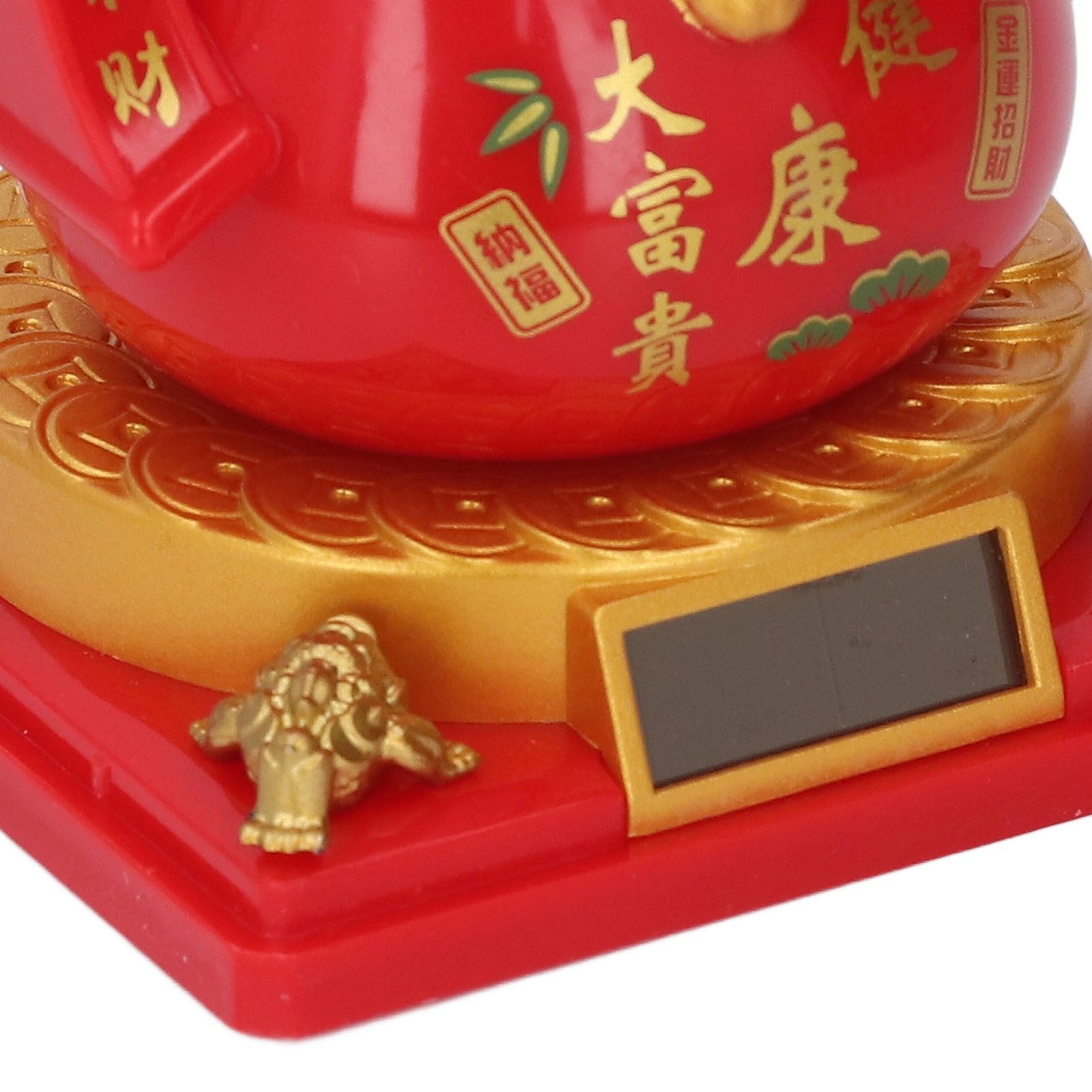Lucky Cat Waving Arm Solar Powered Light Induction Wealth Welcoming Fortune view 2