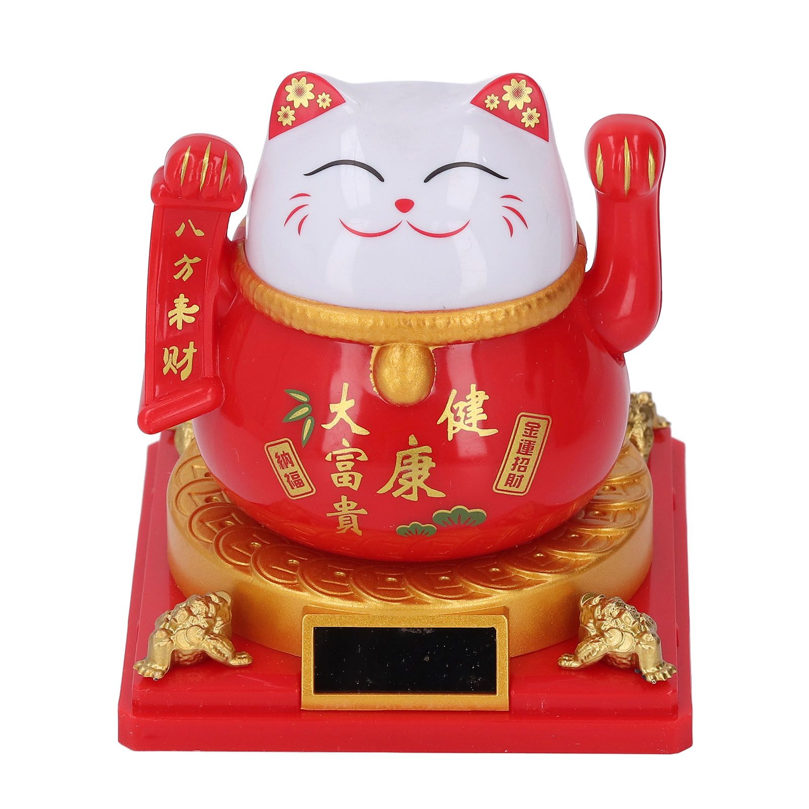Lucky Cat Waving Arm Solar Powered Light Induction Wealth Welcoming Fortune view 6