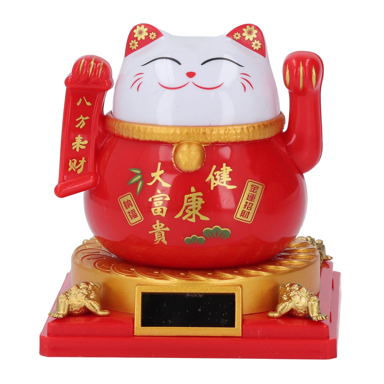 Lucky Cat Waving Arm Solar Powered Light Induction Wealth Welcoming Fortune view 10
