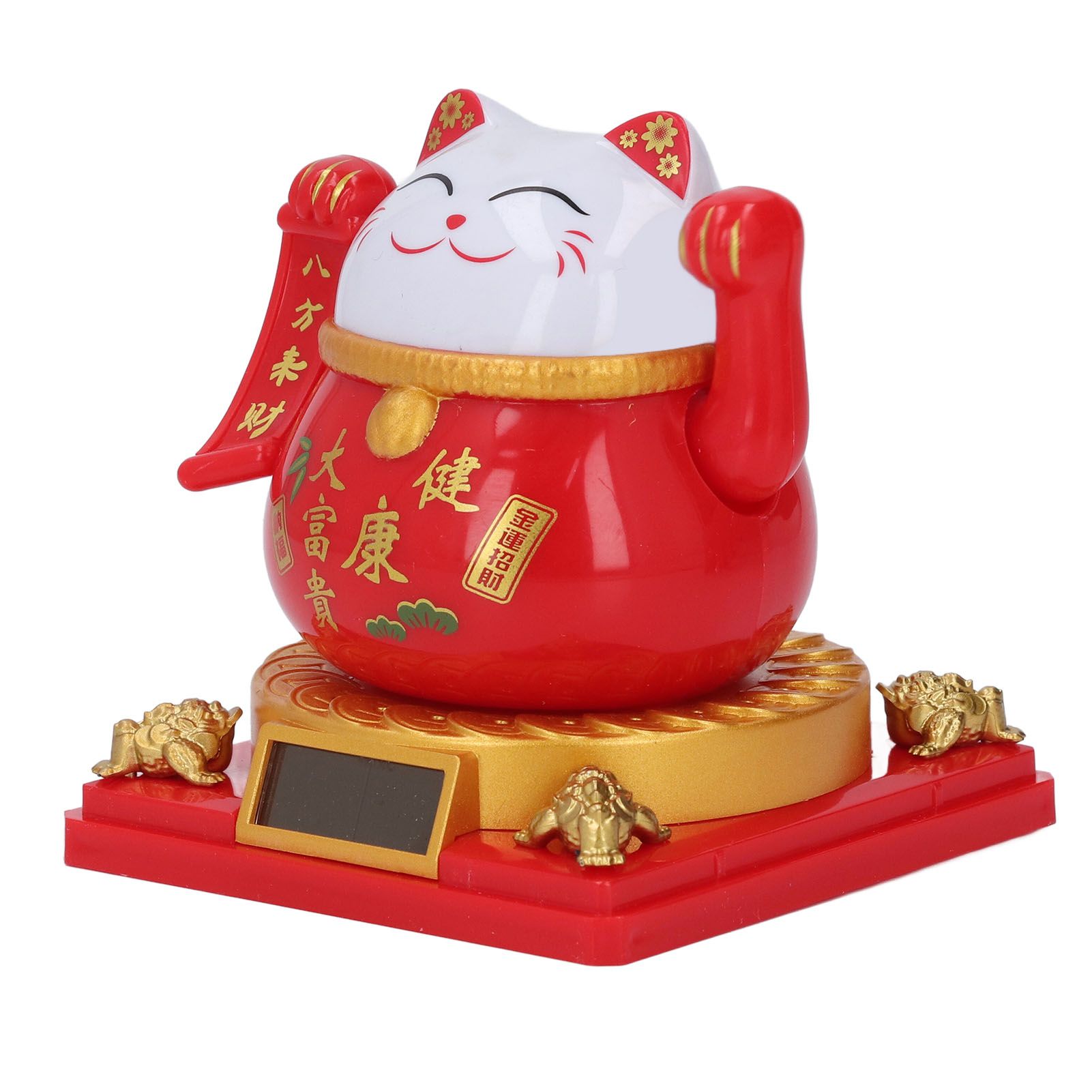 Lucky Cat Waving Arm Solar Powered Light Induction Wealth Welcoming Fortune view 11