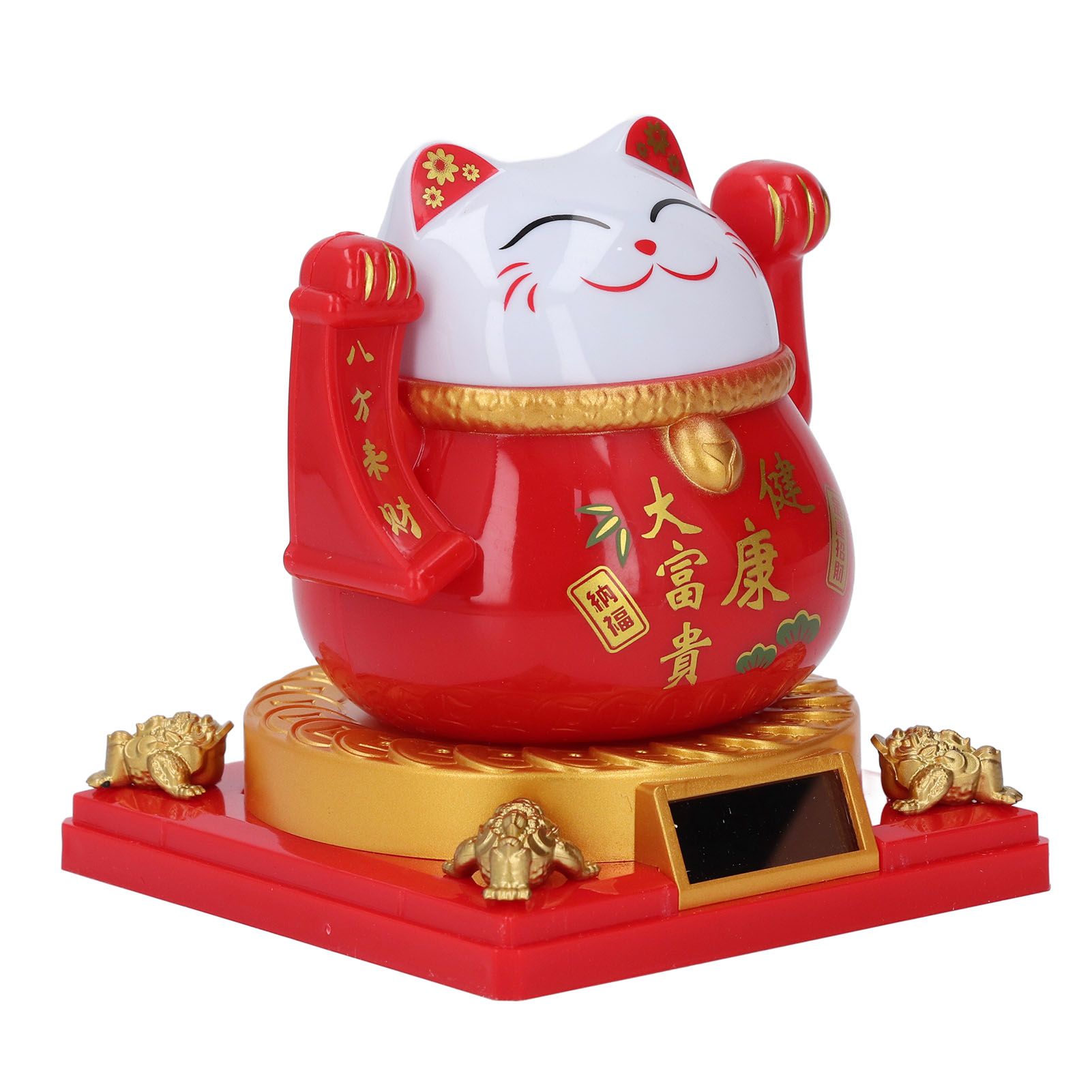 Lucky Cat Waving Arm Solar Powered Light Induction Wealth Welcoming Fortune view 10