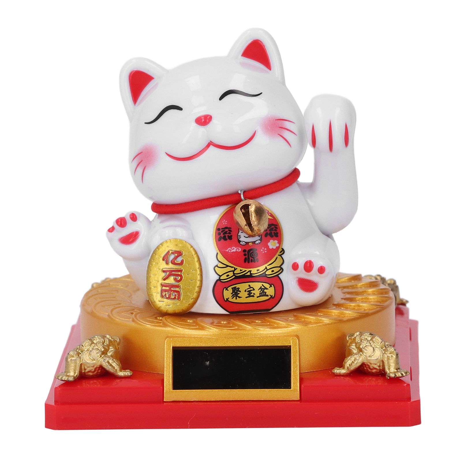 Solar Energy Powered Beckoning Lucky Money Cat Good Luck Feng Shui Lucky Cat view 4