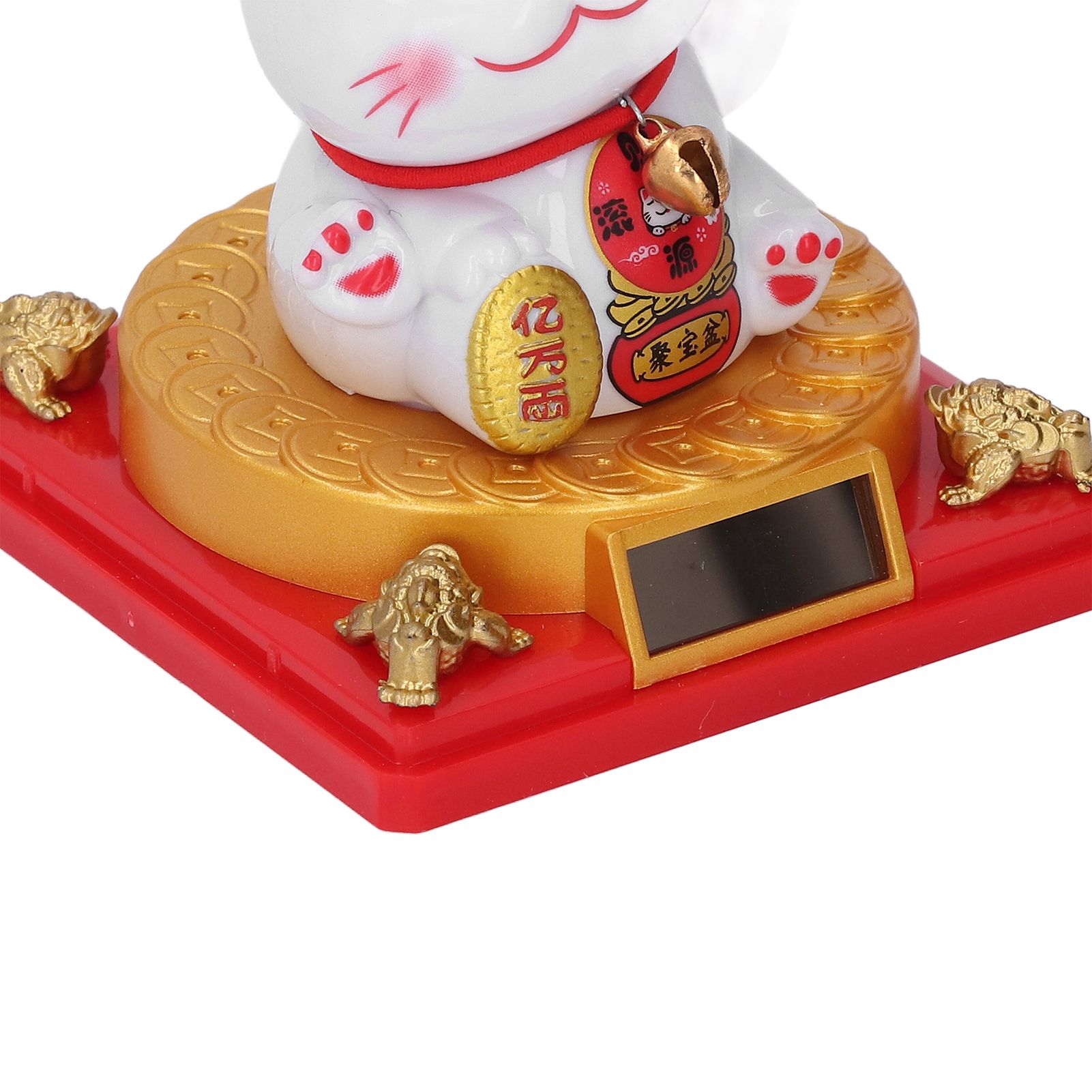Solar Energy Powered Beckoning Lucky Money Cat Good Luck Feng Shui Lucky Cat view 5