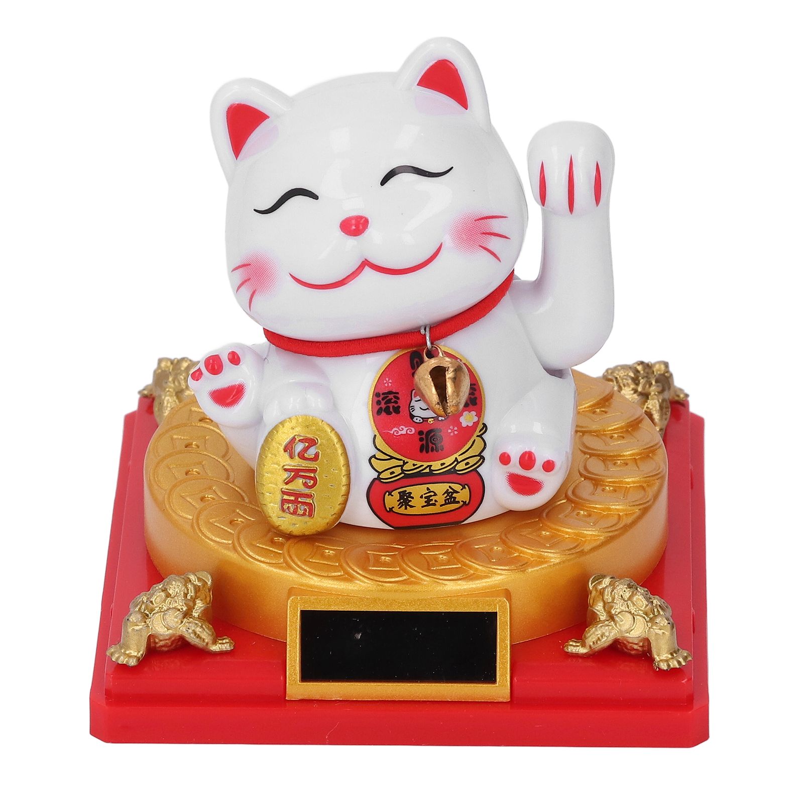 Solar Energy Powered Beckoning Lucky Money Cat Good Luck Feng Shui Lucky Cat view 6