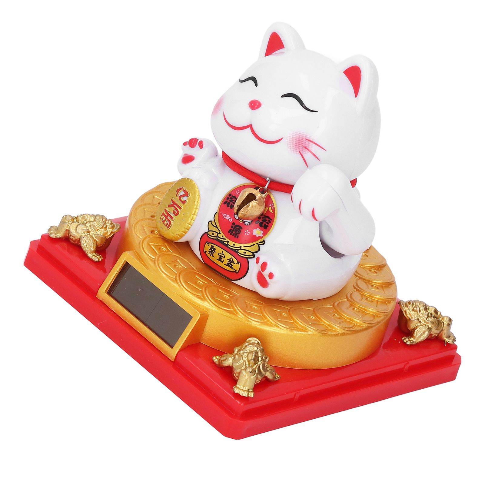 Solar Energy Powered Beckoning Lucky Money Cat Good Luck Feng Shui Lucky Cat view 7