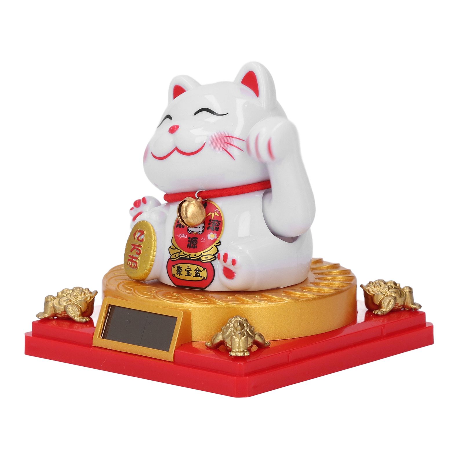 Solar Energy Powered Beckoning Lucky Money Cat Good Luck Feng Shui Lucky Cat view 8