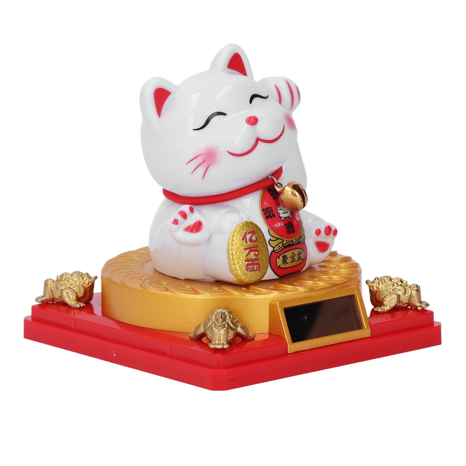 Solar Energy Powered Beckoning Lucky Money Cat Good Luck Feng Shui Lucky Cat view 9