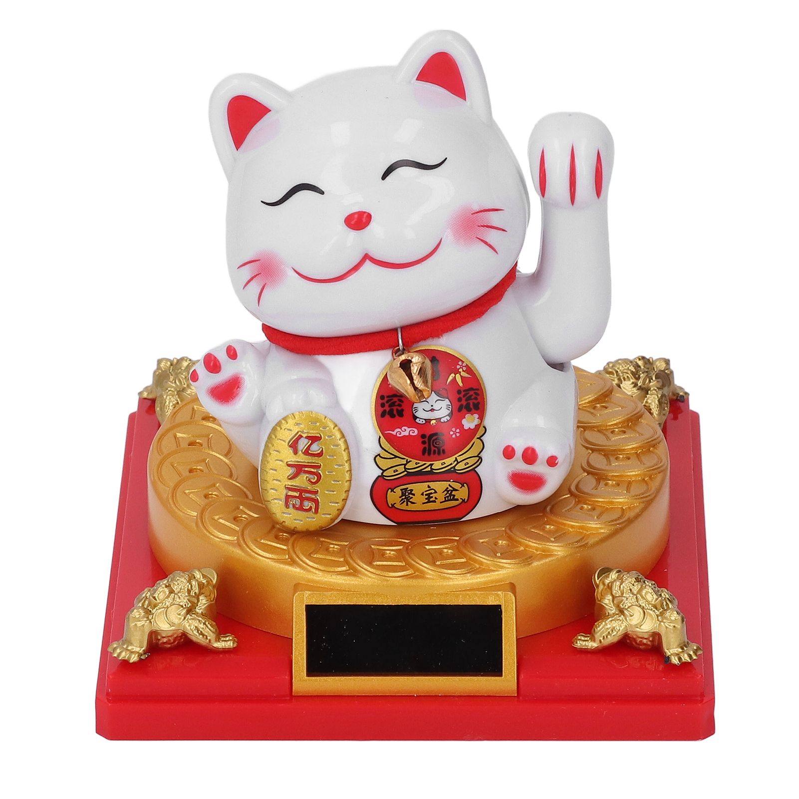Solar Energy Powered Beckoning Lucky Money Cat Good Luck Feng Shui Lucky Cat view 4