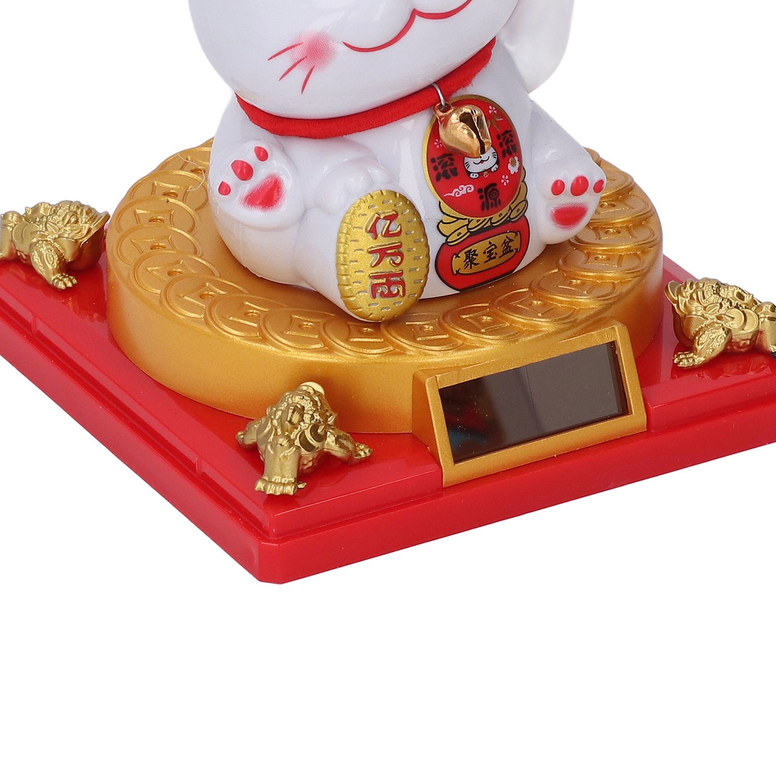 Solar Energy Powered Beckoning Lucky Money Cat Good Luck Feng Shui Lucky Cat view 5