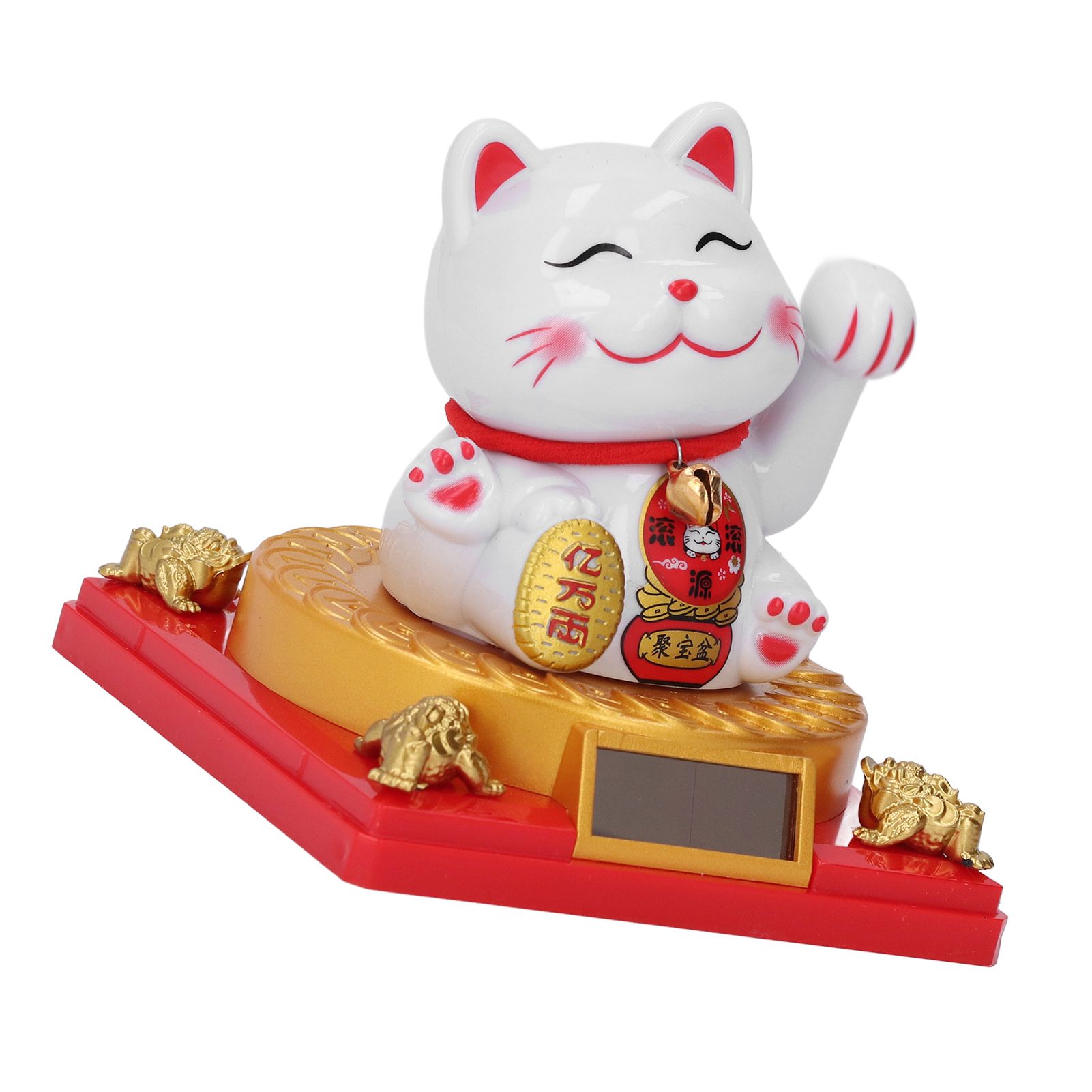 Solar Energy Powered Beckoning Lucky Money Cat Good Luck Feng Shui Lucky Cat view 12