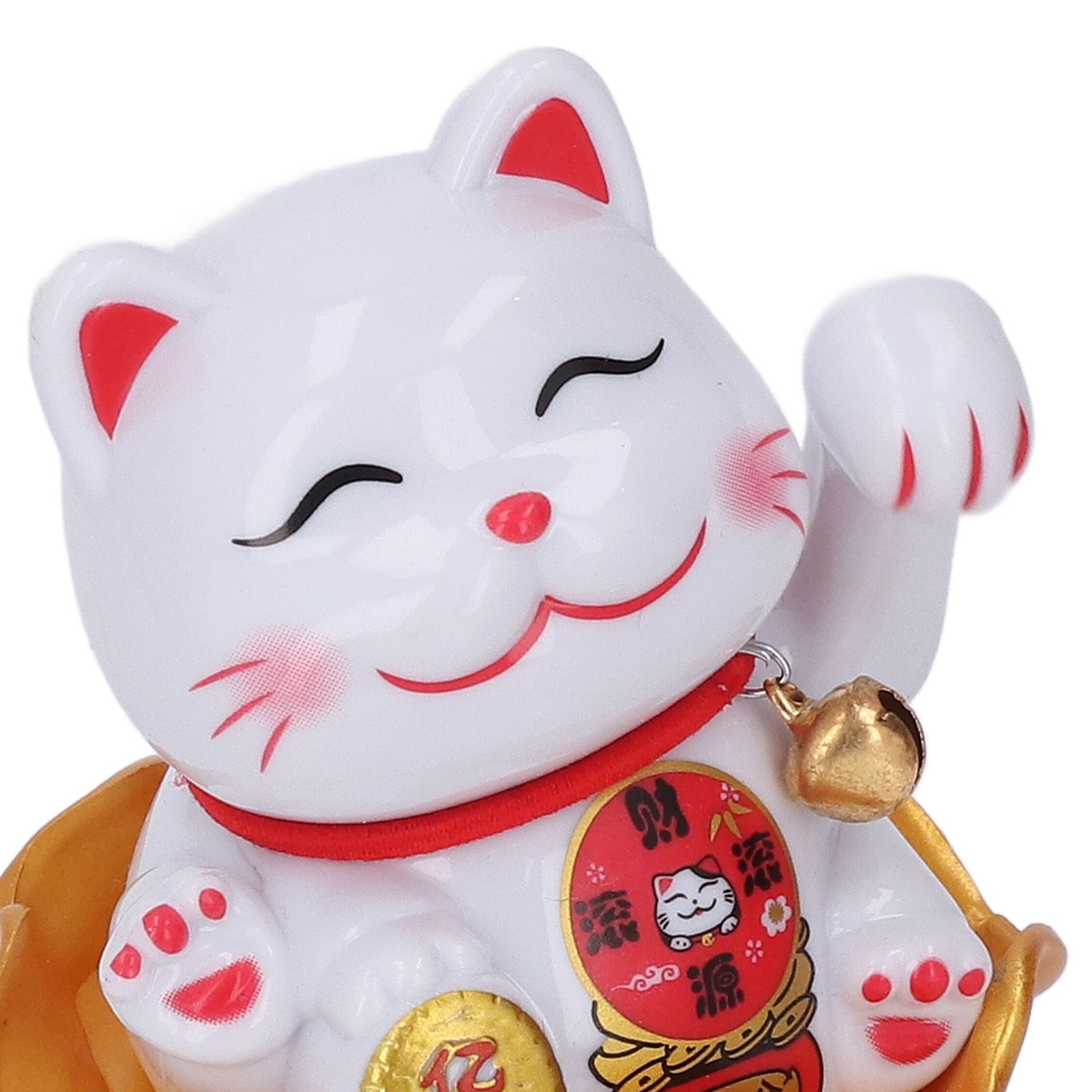 Lucky Cat Statue Automatic Waving Arm Solar Powered Wealth Welcoming Lucky Cat view 2