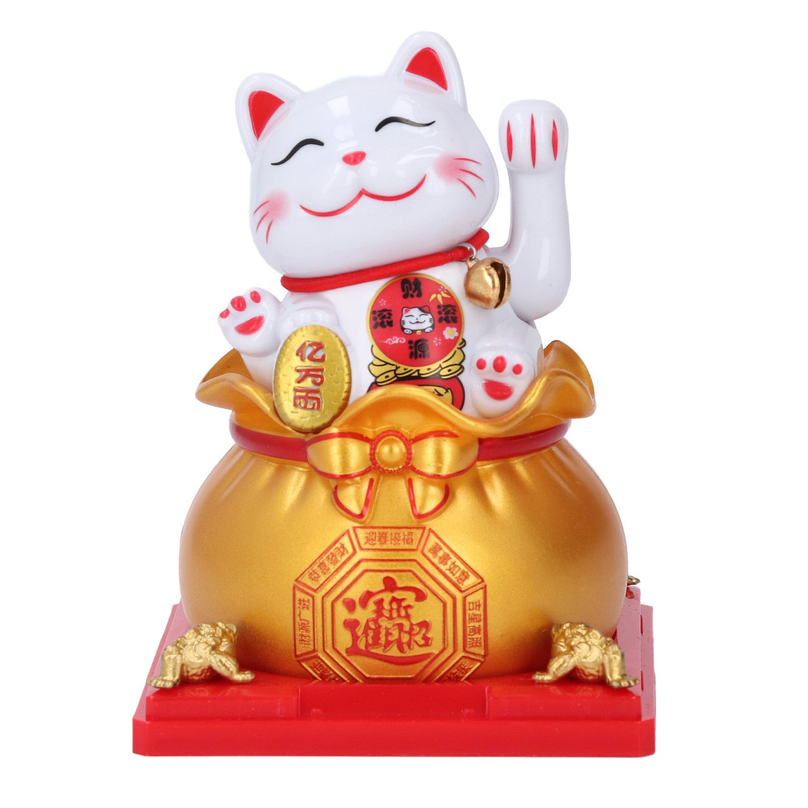 Lucky Cat Statue Automatic Waving Arm Solar Powered Wealth Welcoming Lucky Cat view 4