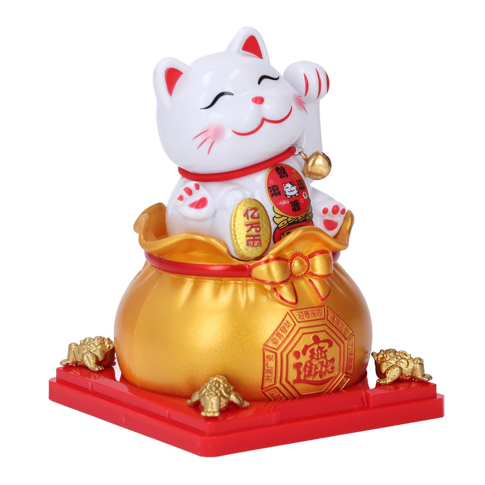Lucky Cat Statue Automatic Waving Arm Solar Powered Wealth Welcoming Lucky Cat view 6