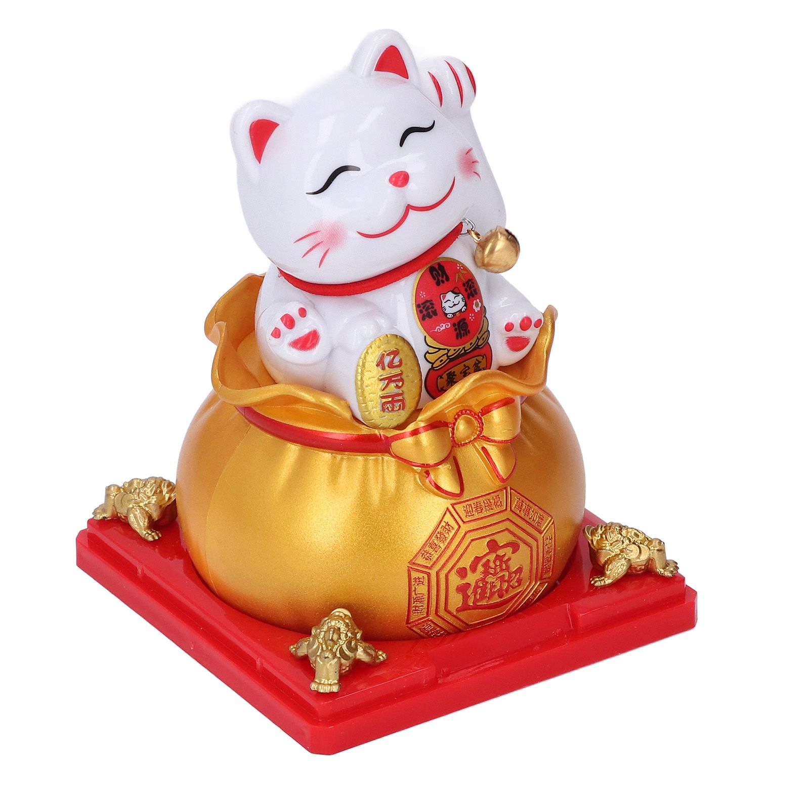 Lucky Cat Statue Automatic Waving Arm Solar Powered Wealth Welcoming Lucky Cat view 9