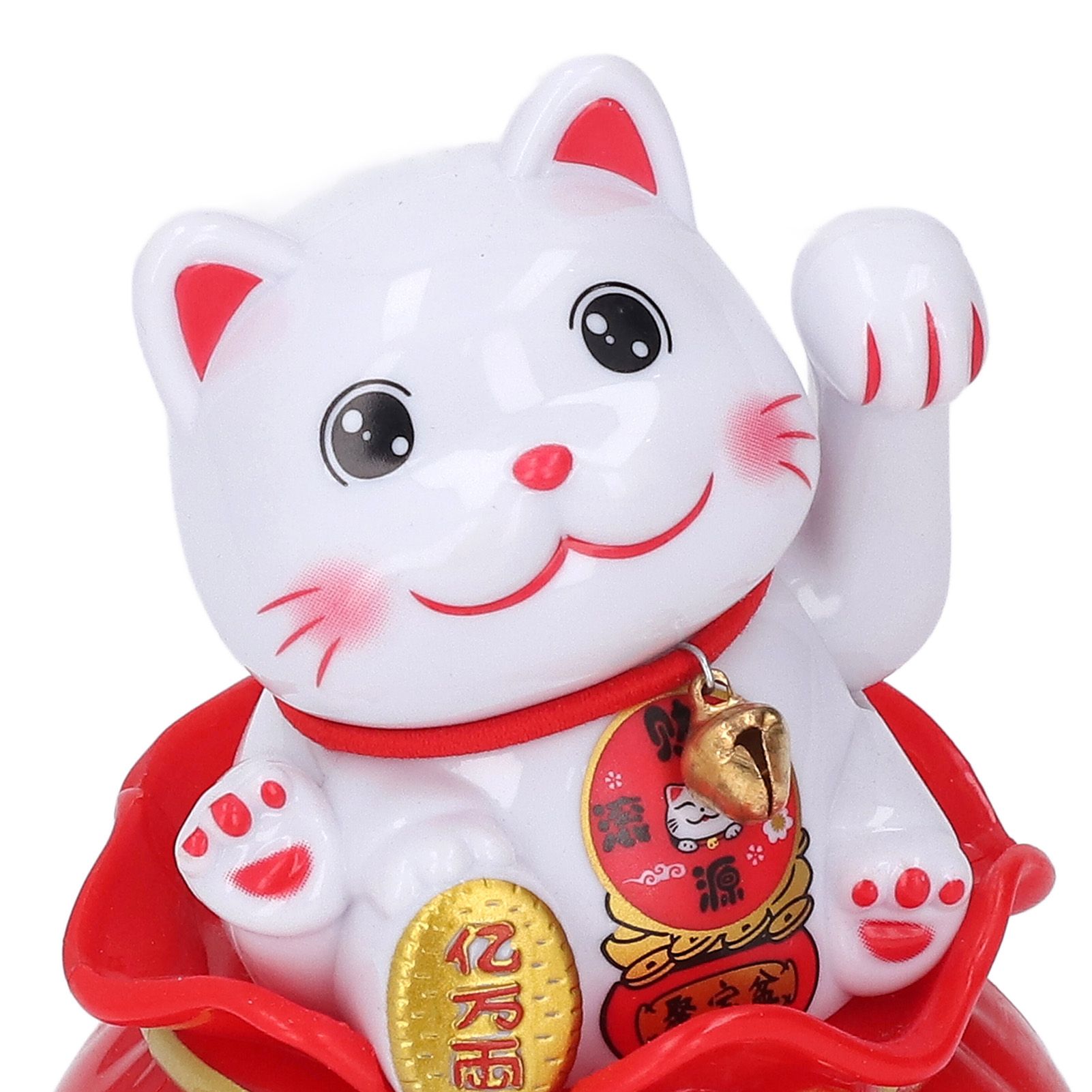 Lucky Cat Statue Automatic Waving Arm Solar Powered Wealth Welcoming Lucky Cat view 2