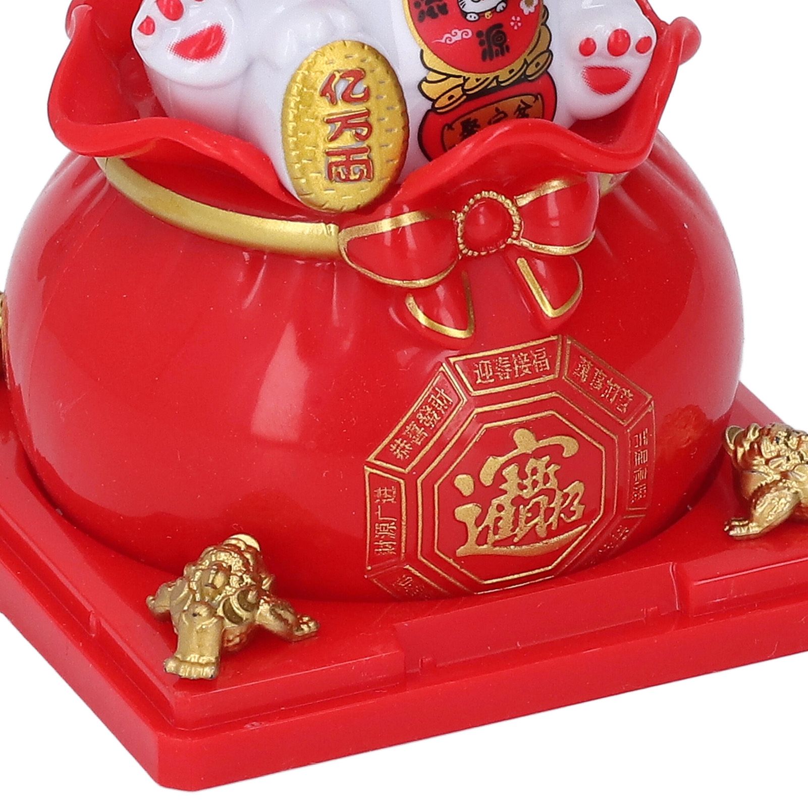 Lucky Cat Statue Automatic Waving Arm Solar Powered Wealth Welcoming Lucky Cat view 7