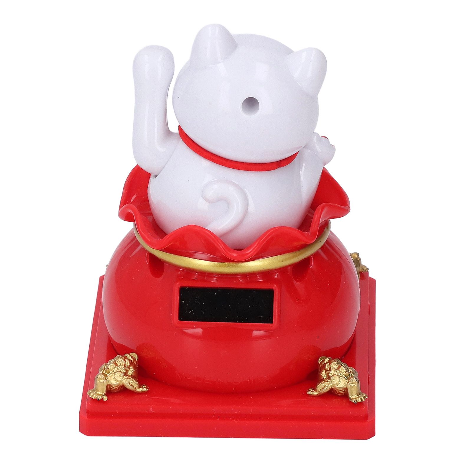 Lucky Cat Statue Automatic Waving Arm Solar Powered Wealth Welcoming Lucky Cat view 8