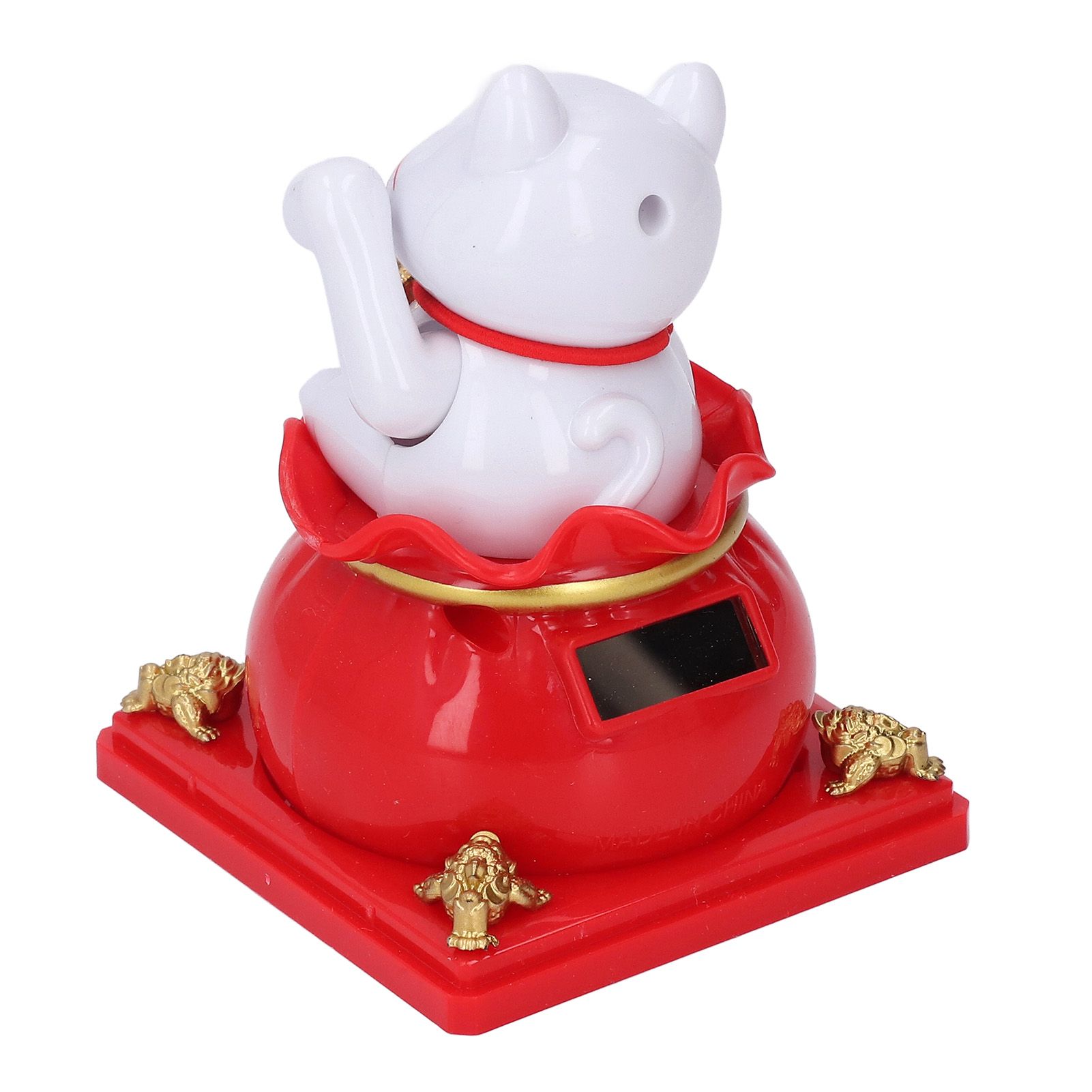 Lucky Cat Statue Automatic Waving Arm Solar Powered Wealth Welcoming Lucky Cat view 9